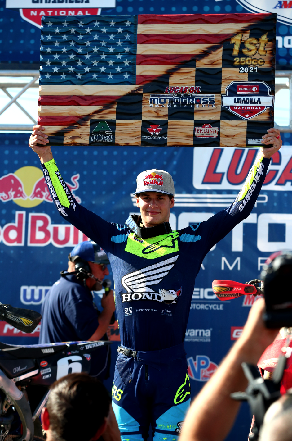 At the eighth round, Jett Lawrence claims his first overall win since the opening round.