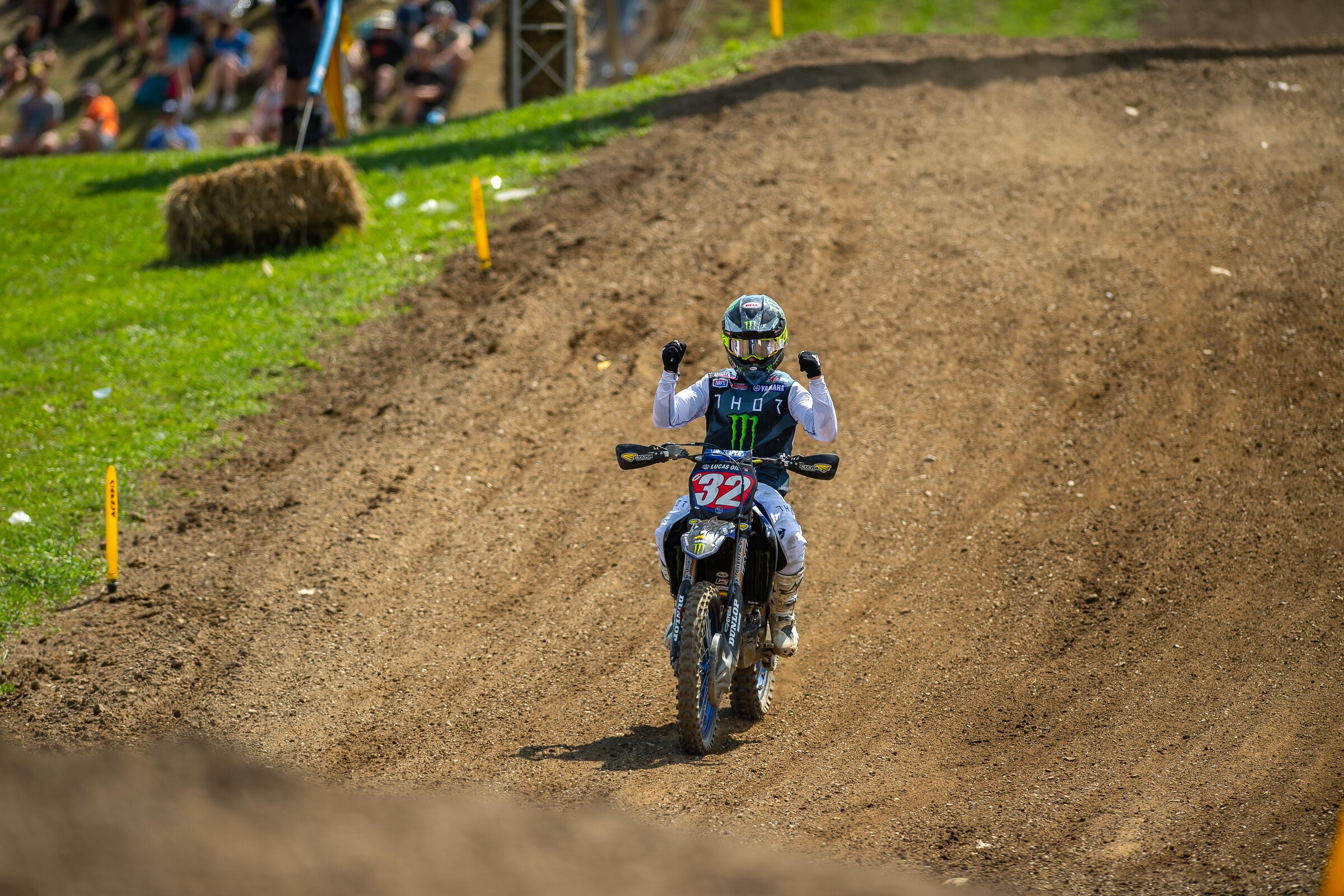 Cooper was pumped after winning the first moto.