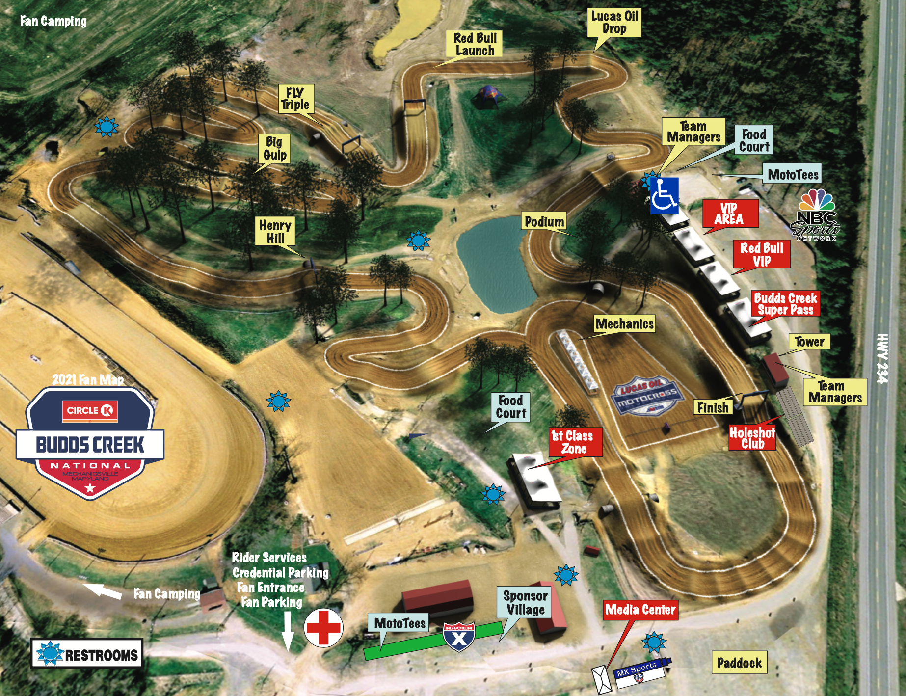 The 2021 Budds Creek National track map.