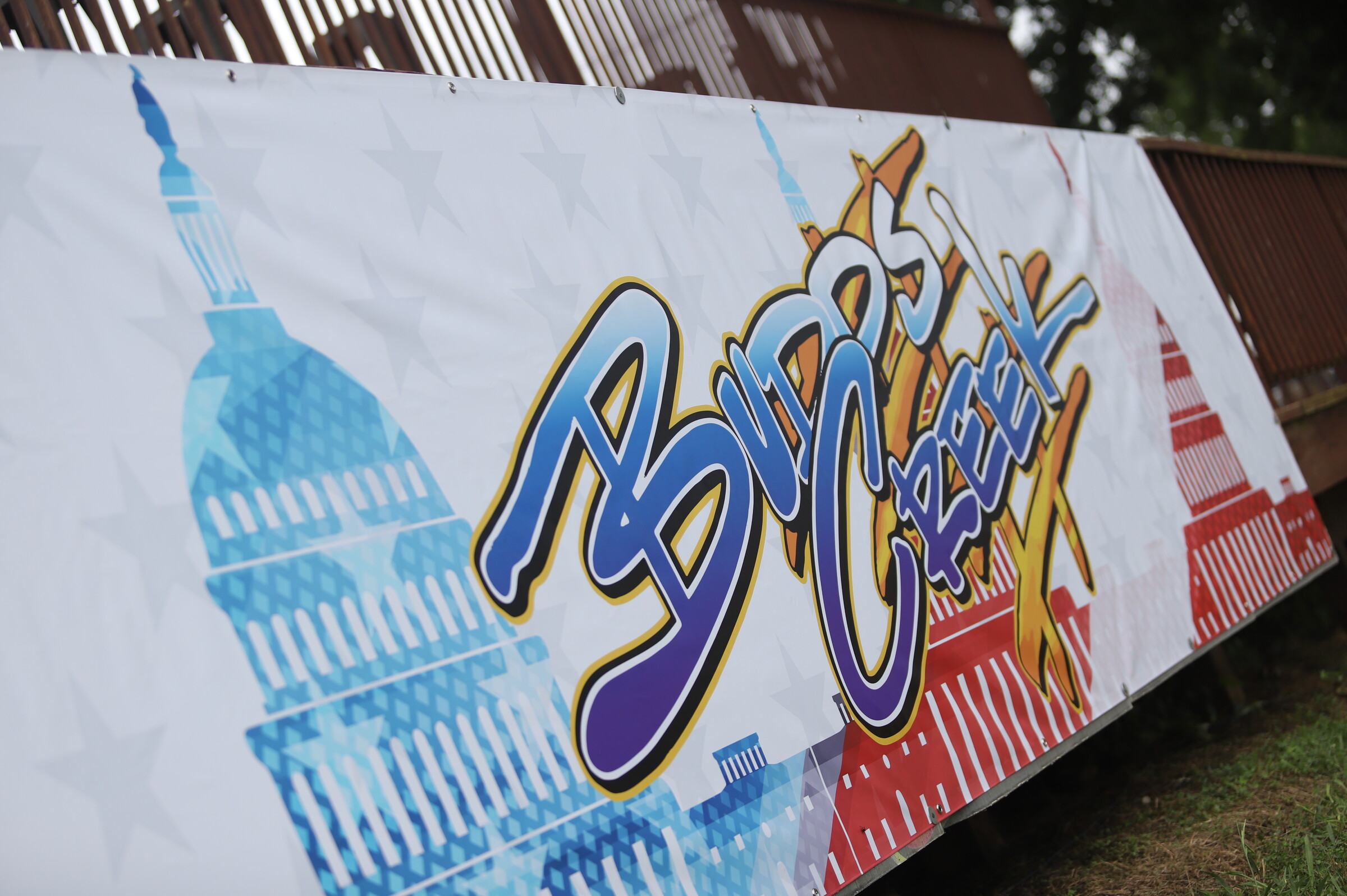 One of the numerous signs around the facility.