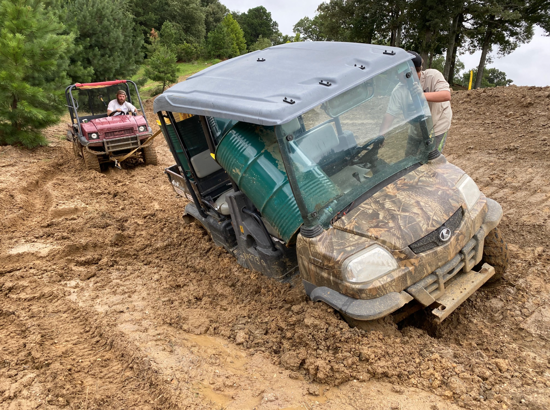 Tough day at the office for the track crew...