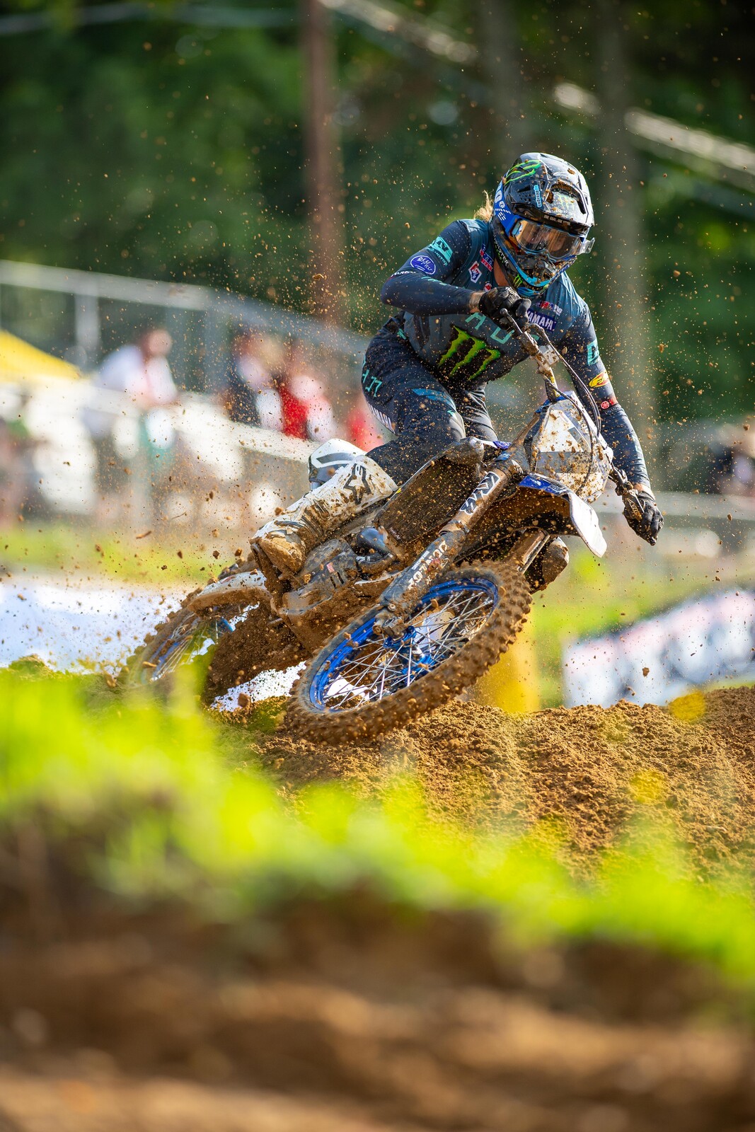 Aaron Plessinger tried to race following his big crash at the Unadilla National but unfortunatly was in too much pain to finish the first moto. He did not start the second moto.