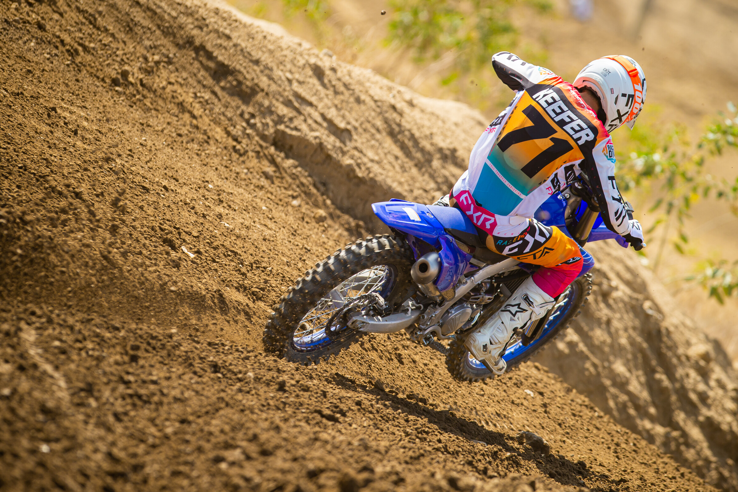 Aden Keefer on the 2022 Yamaha YZ250F.