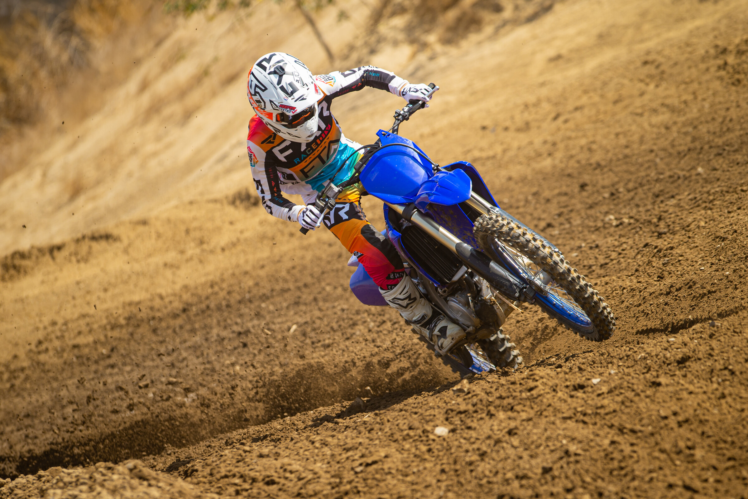 Aden Keefer on the 2022 Yamaha YZ250F.