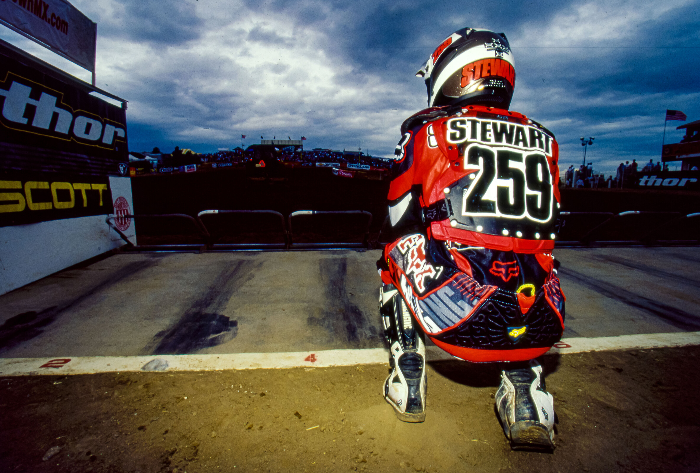 James Stewart before the 2002 Hangtown Motocross Classic.