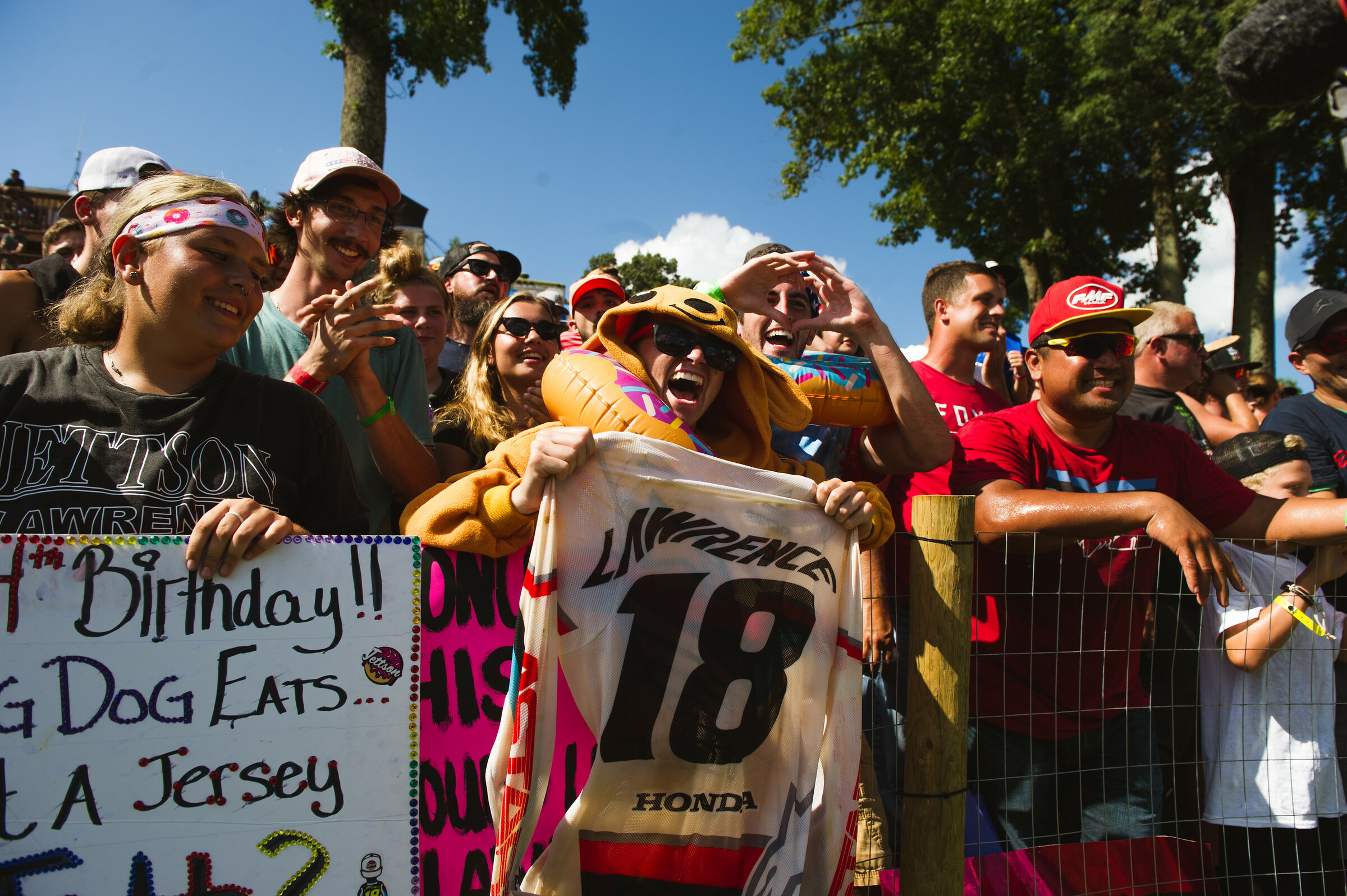 Fans cheer on Jett Lawrence