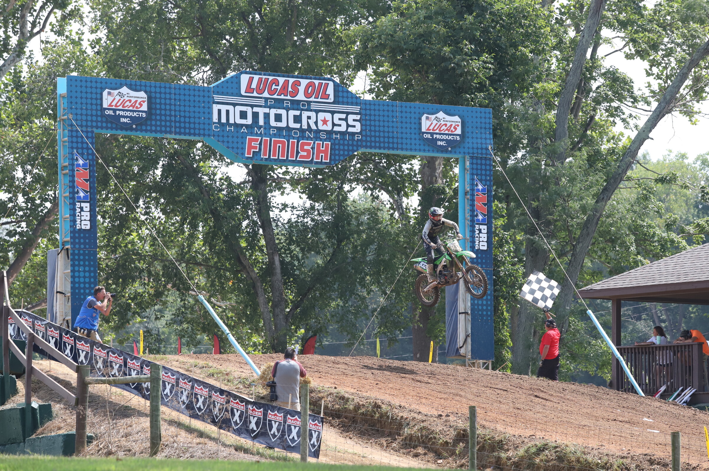 Hymas takes the first moto.