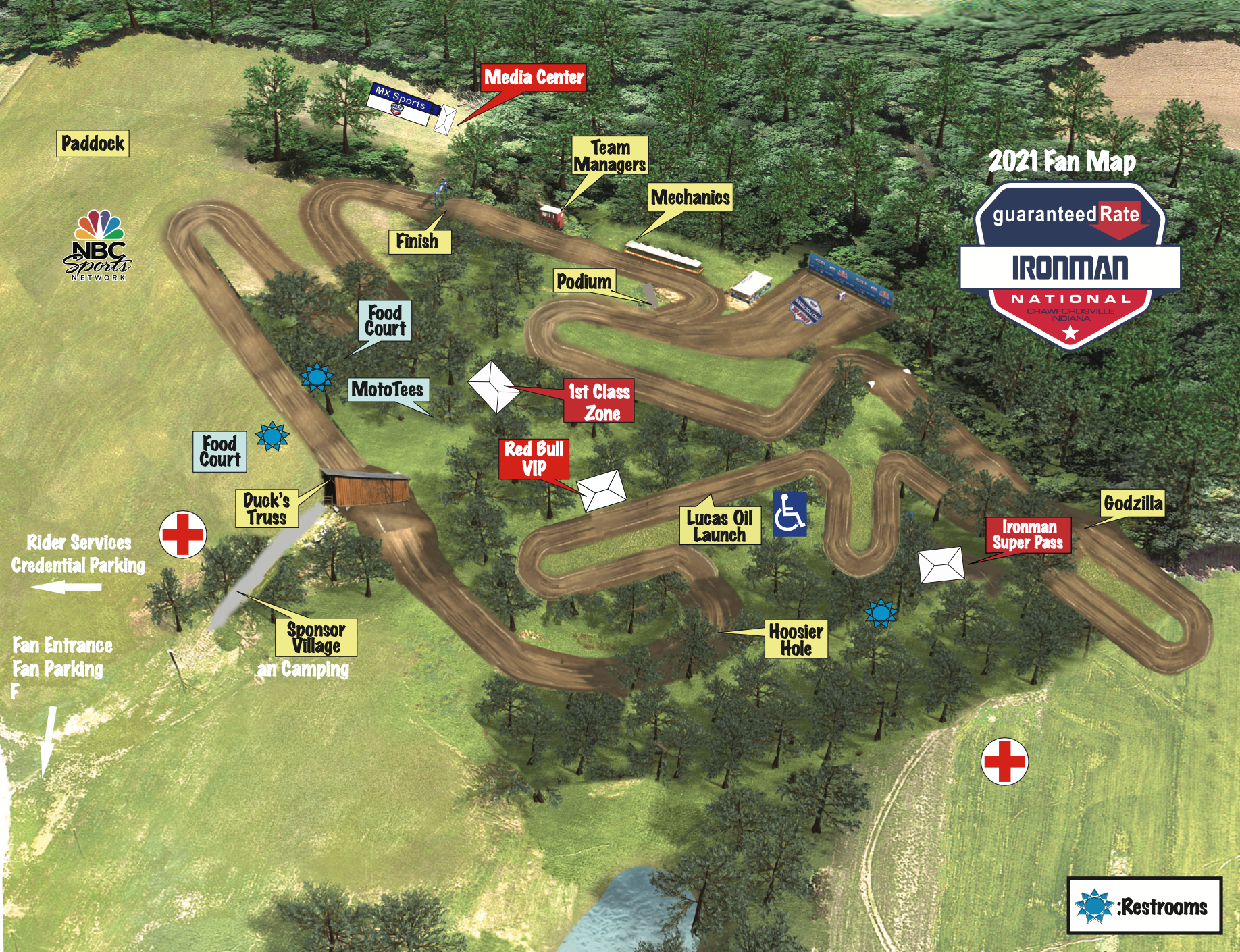 The 2021 Ironman National track map.