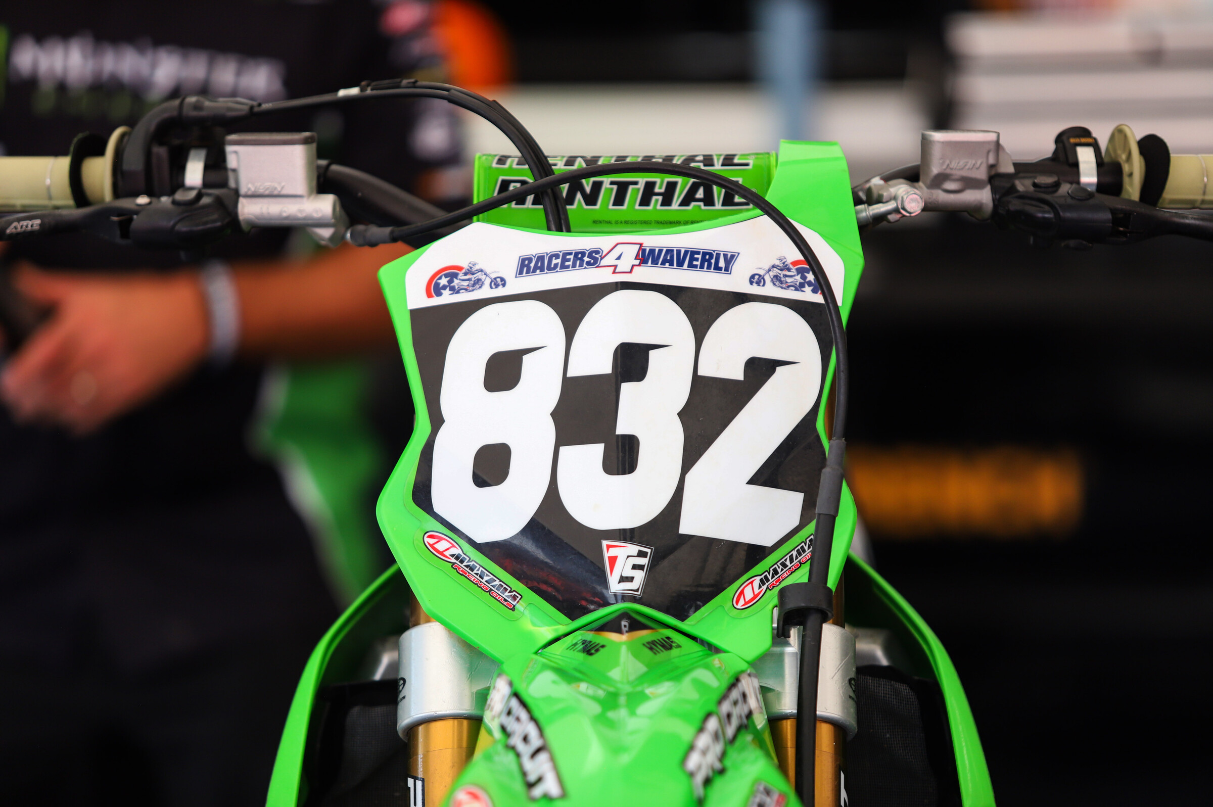 Amateur racer Chance Hymas' Kawasaki KX250.