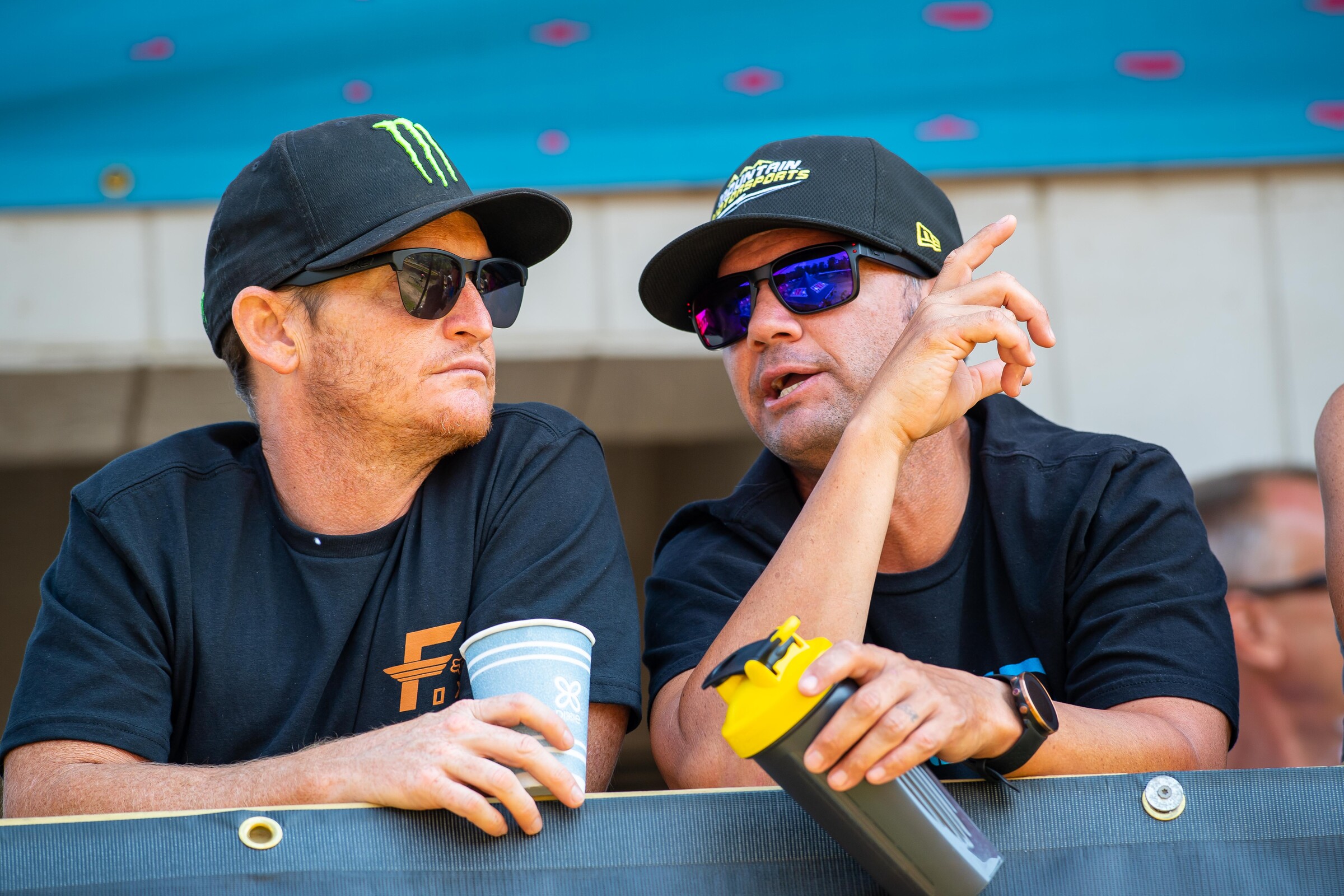 Just two retired guys—RC and CR—bench racing at the Ranch.