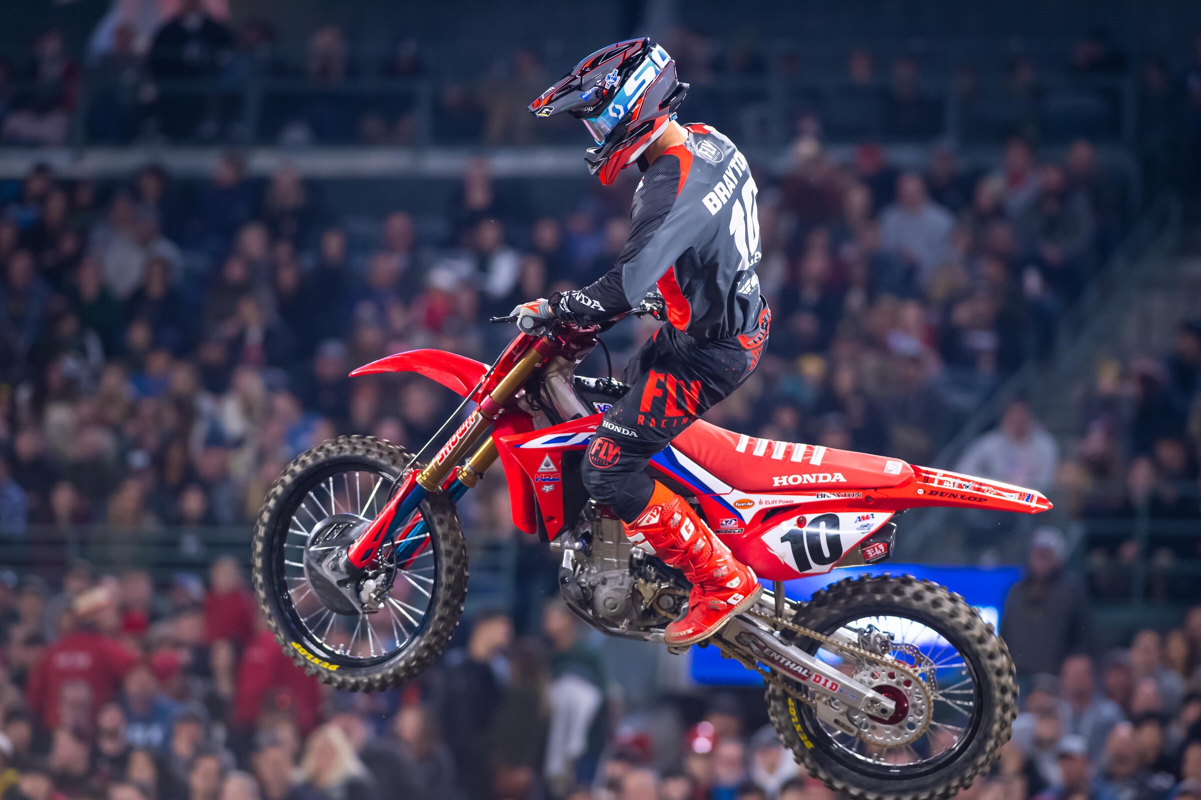 Brayton riding for Factory Honda HRC in 2020.