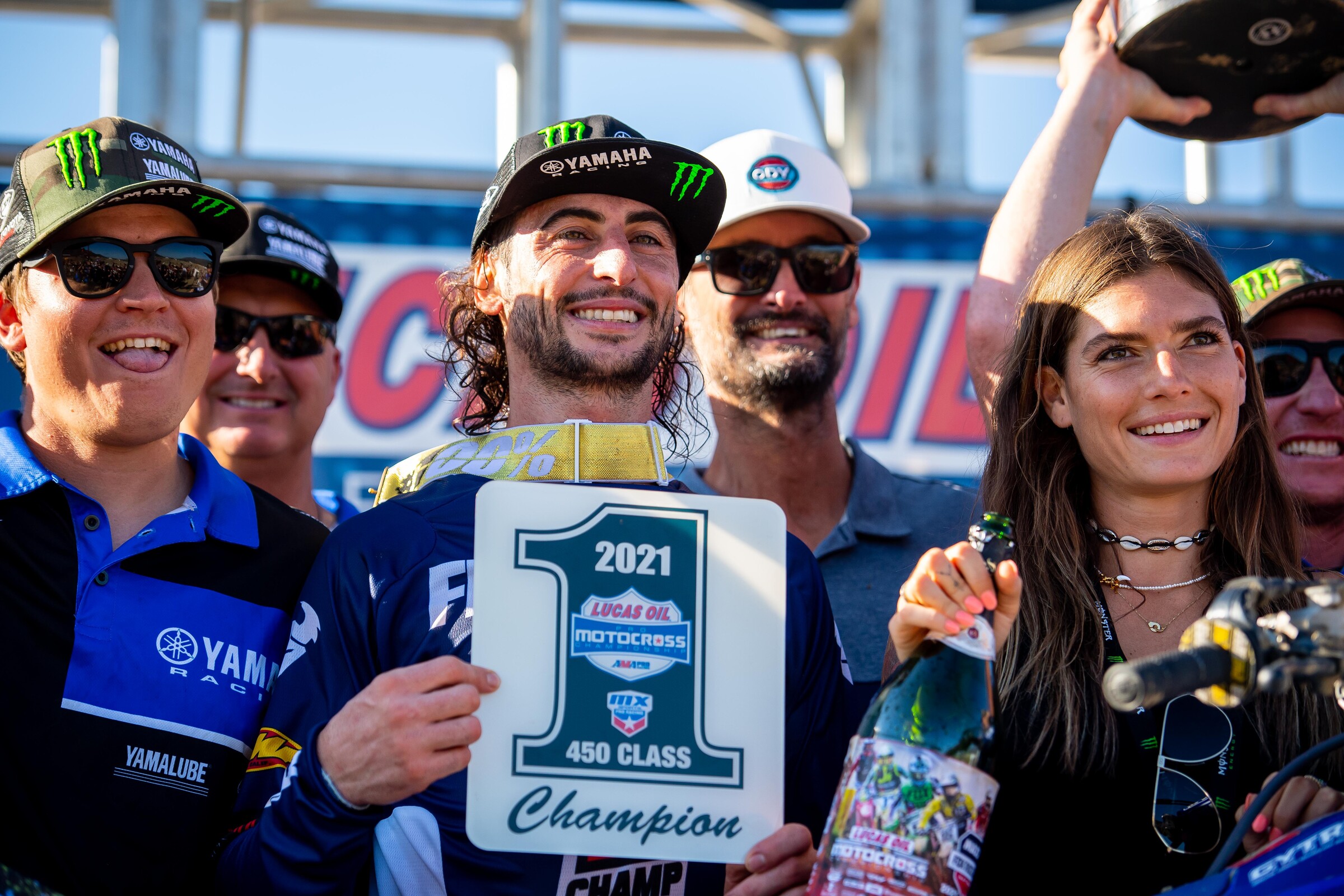 Dylan Ferrandis celebrates with his team