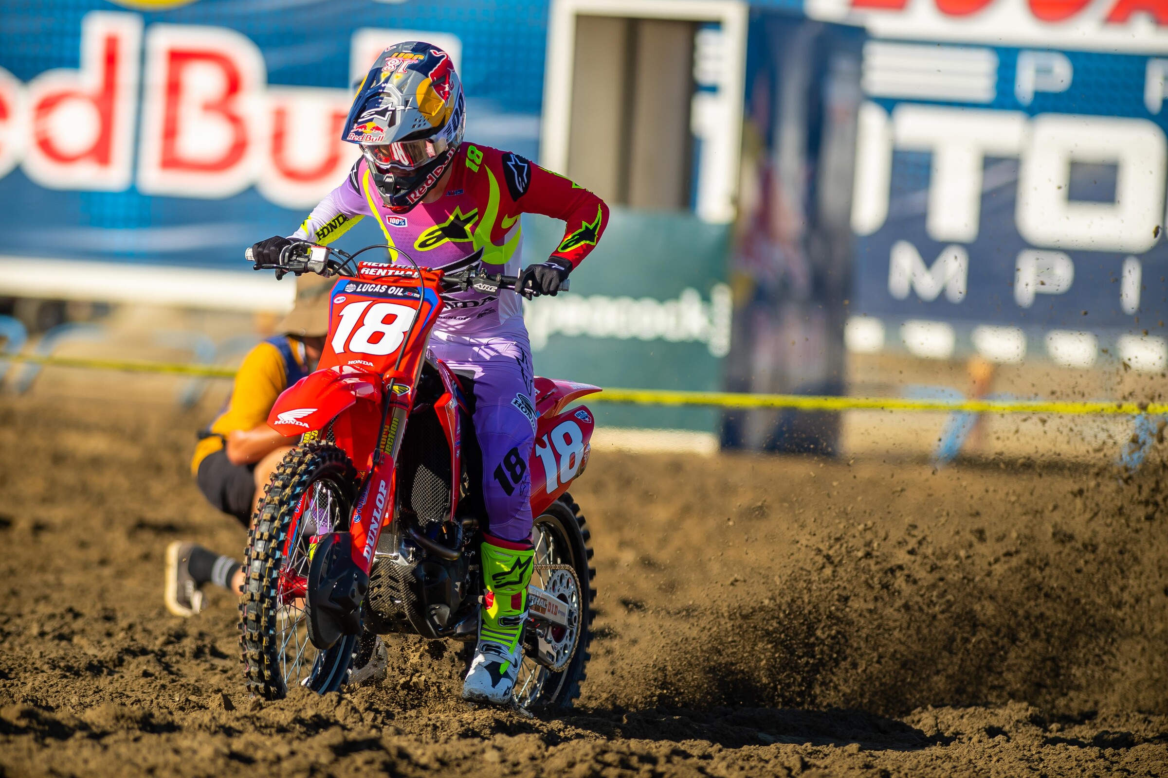 Lawrence practicing his starts.