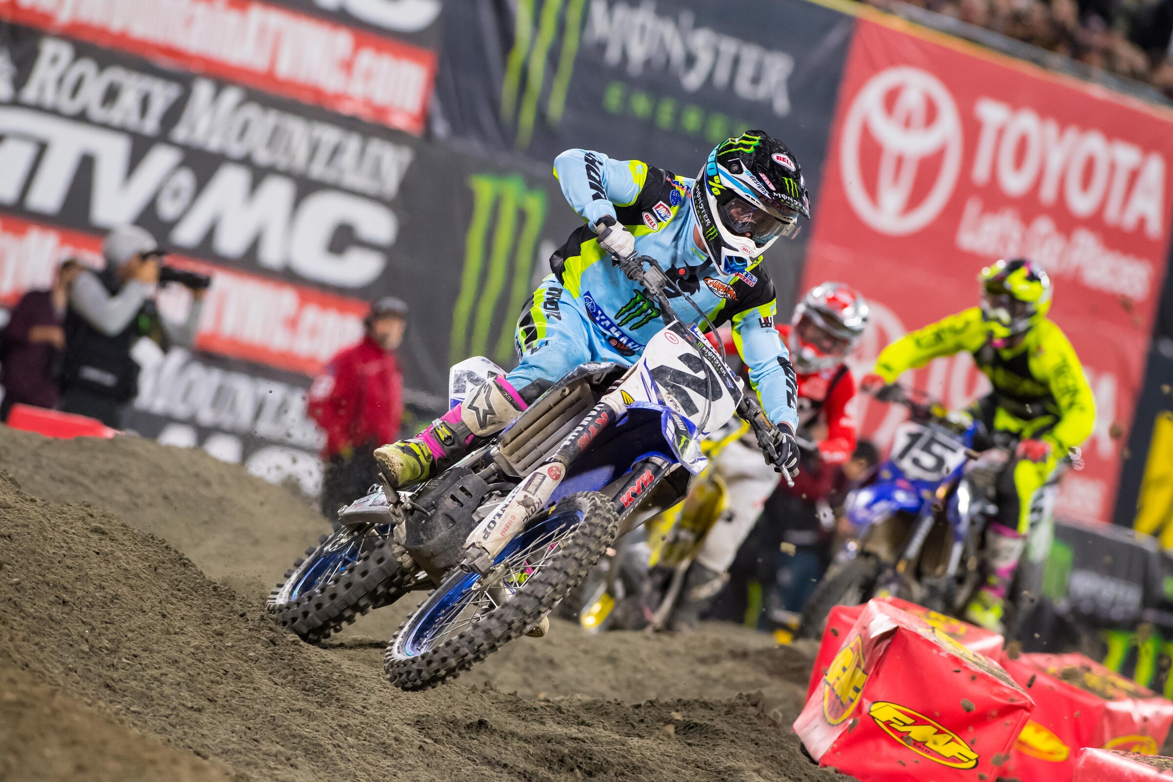Premier class rookie Cooper Webb at the 2017 Anaheim 1 Supercross.