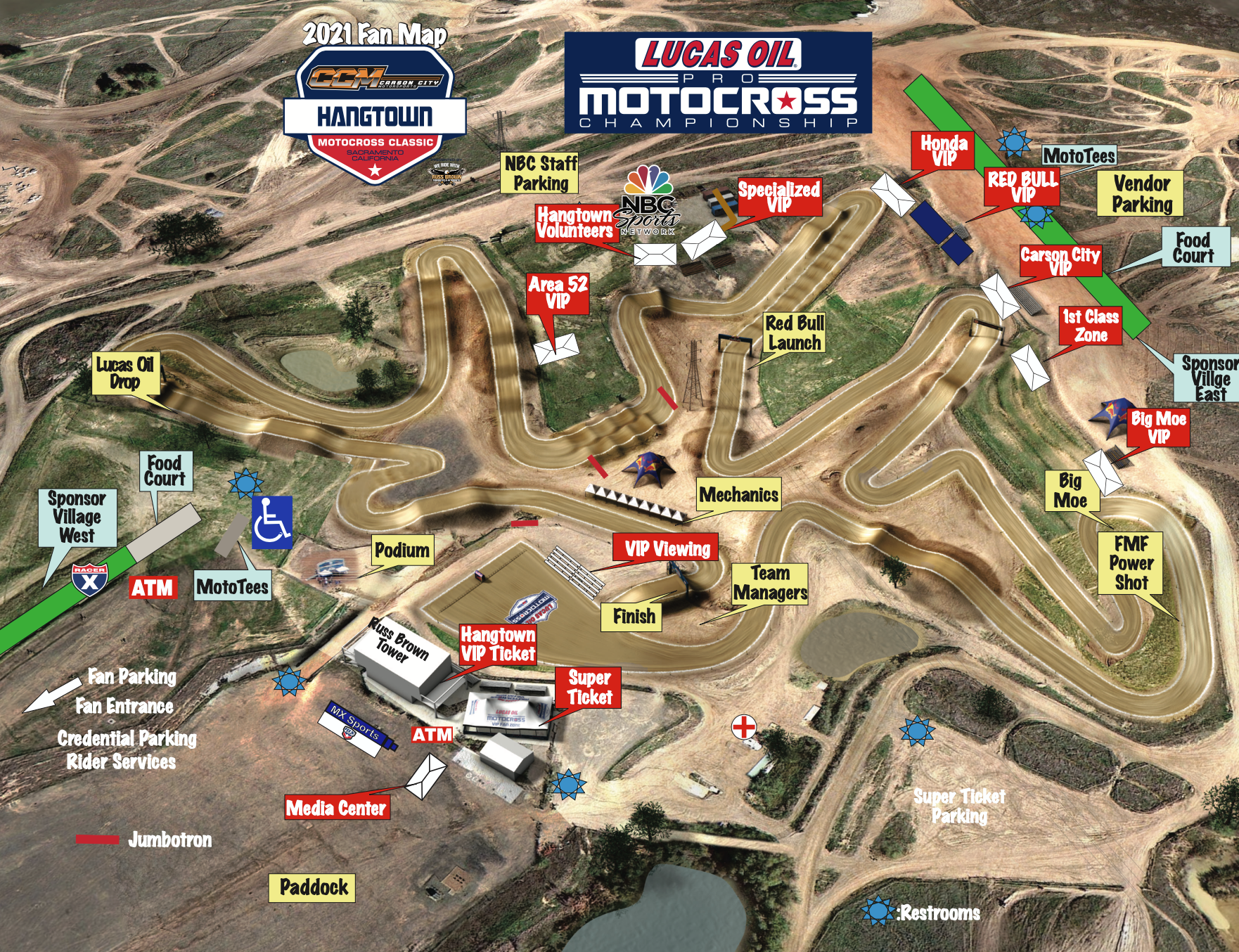 The 2021 Hangtown Motocross Classic layout.