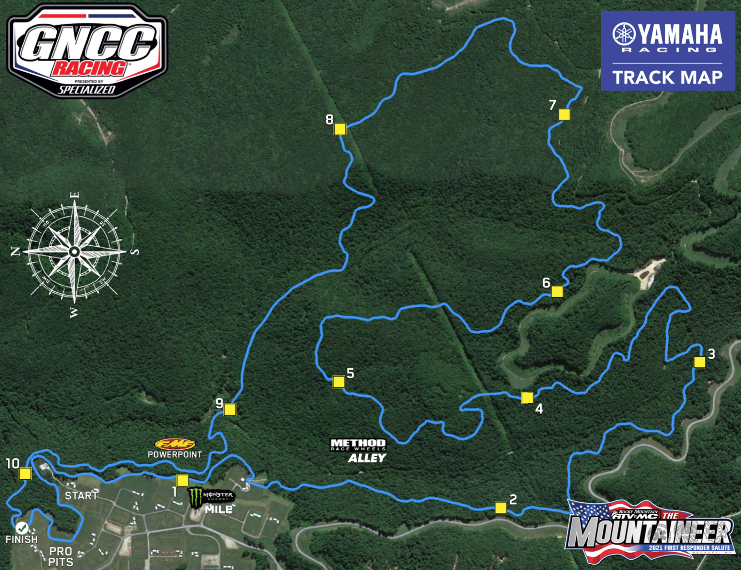 The 2021 Mountaineer GNCC layout.