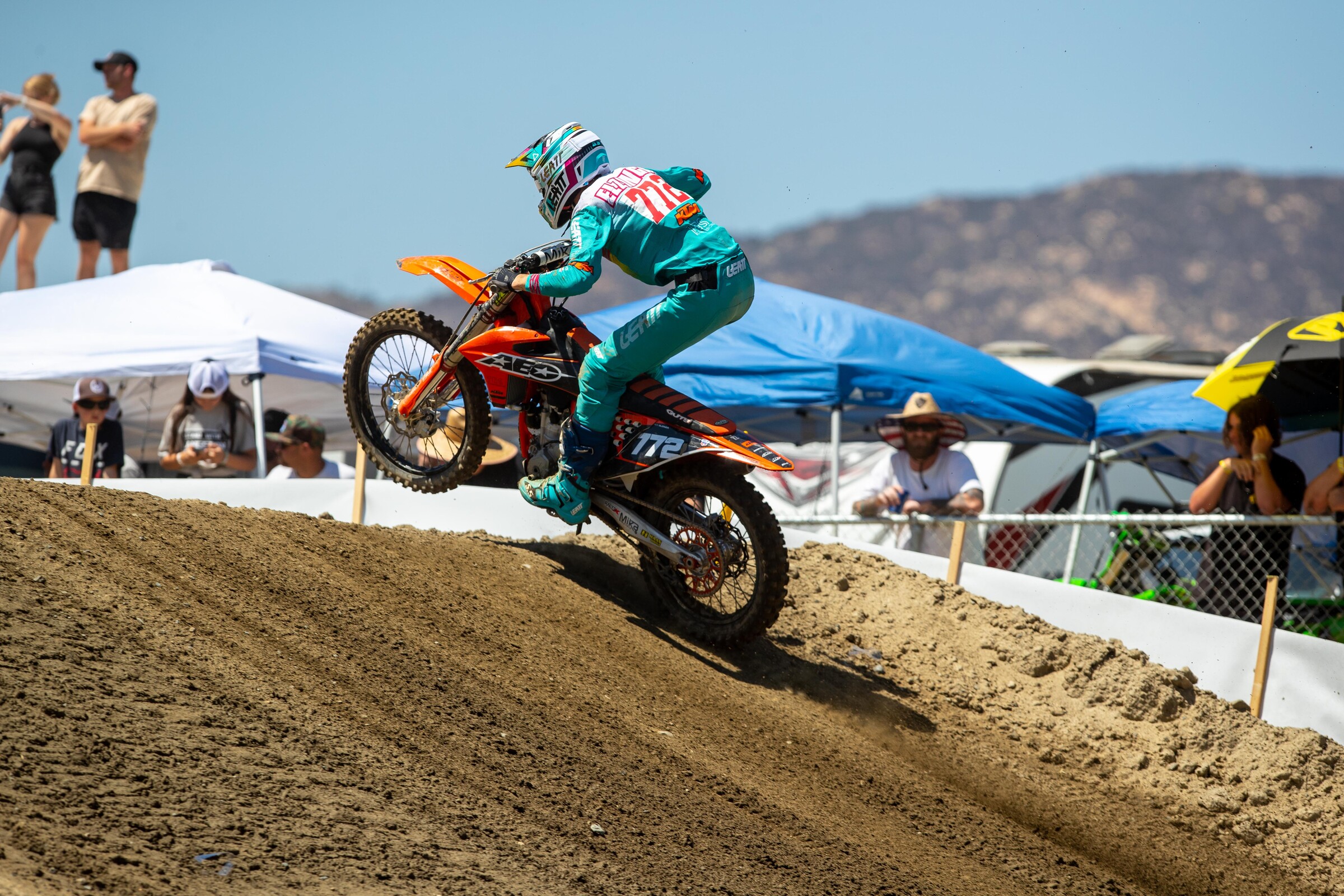 Rick Elzinga on his AEO Powersports KTM at Fox Raceway.