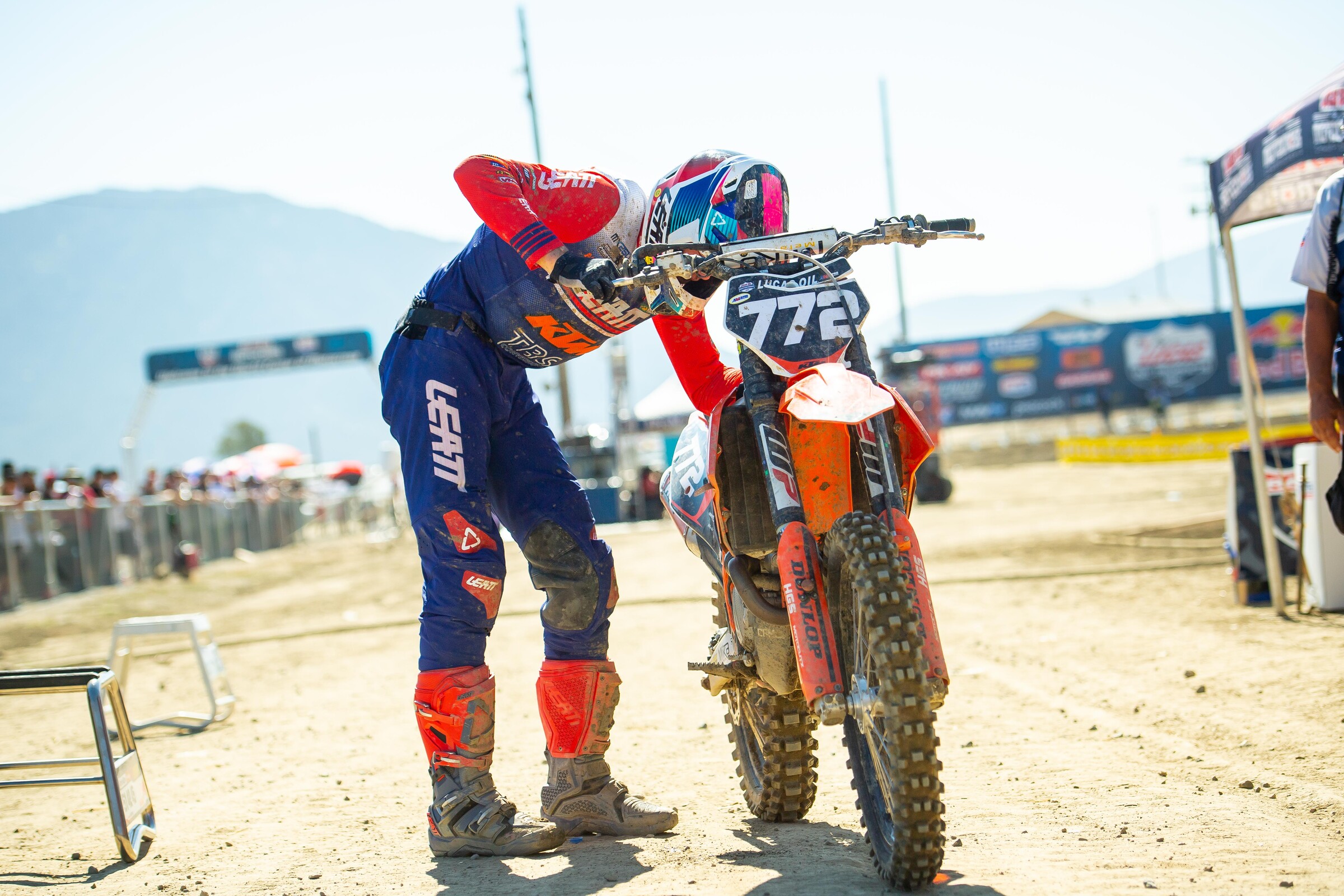 Elzinga in the mechanics area at Fox Raceway.