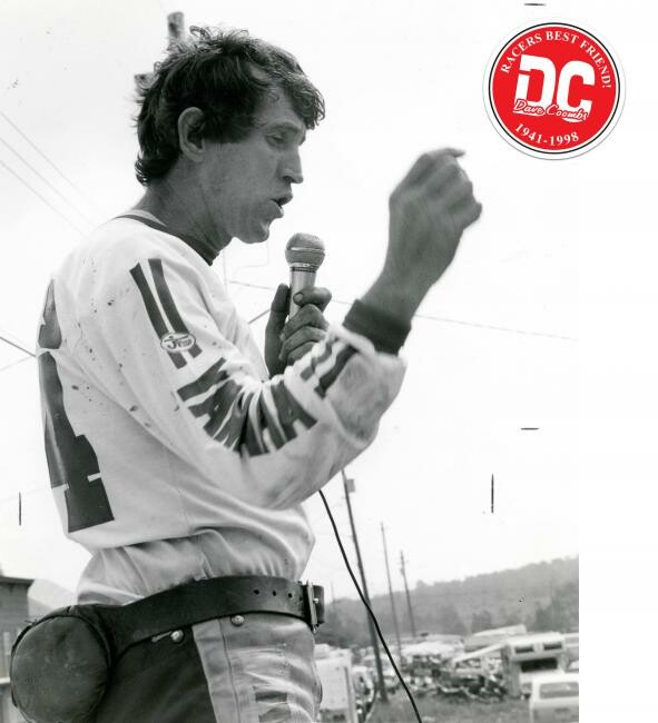 Racers’ Best Friend, “Big Dave”, giving one of his famous GNCC Riders Meetings.