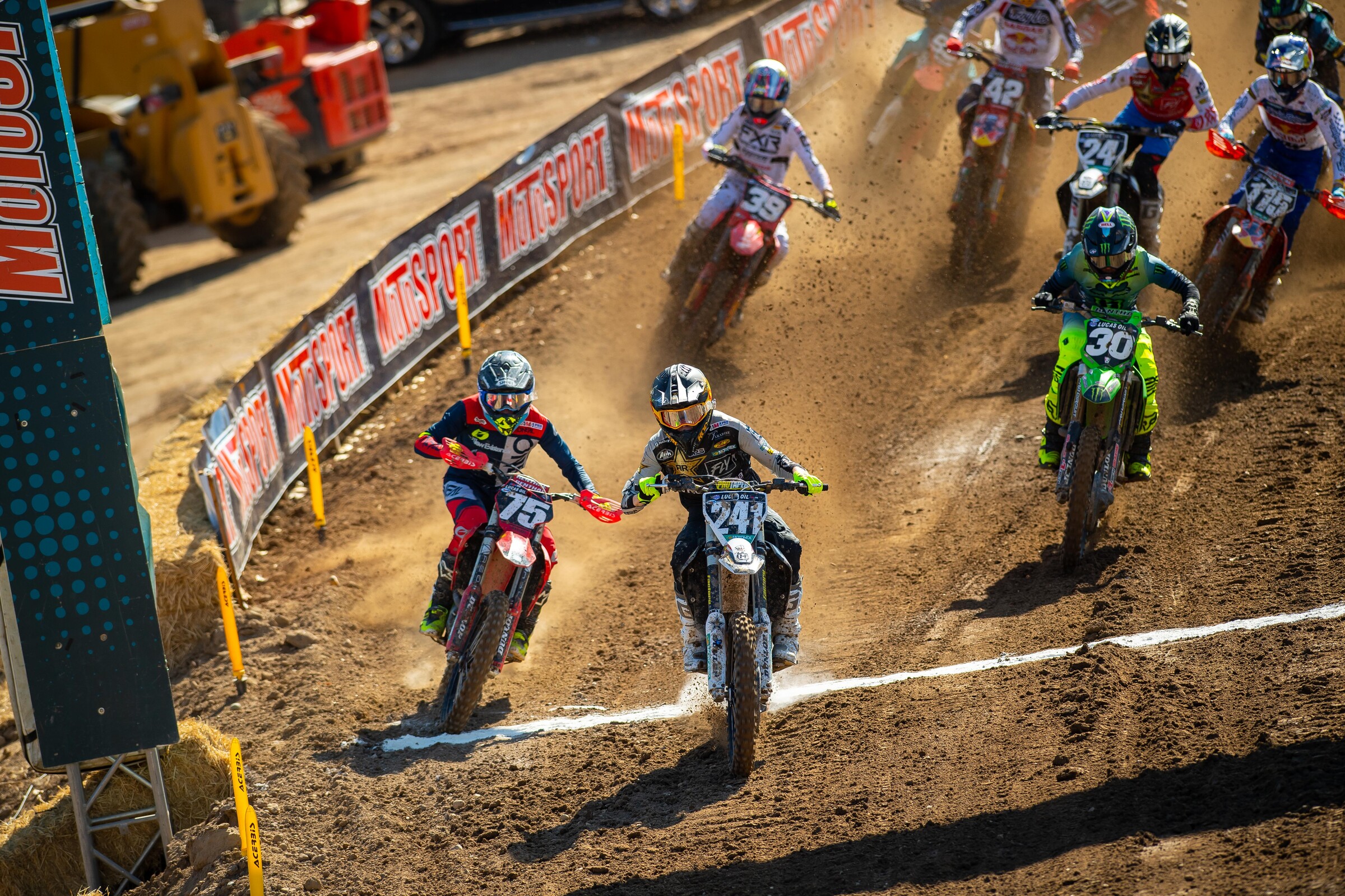 Joshua Varize got the holeshot in the final moto of the year.