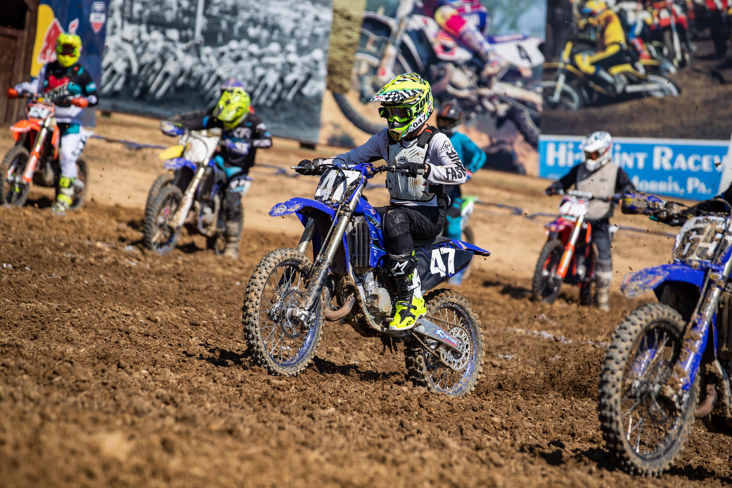 Racer X's Ryan McLeod with a good jump during his GP moto on Saturday.