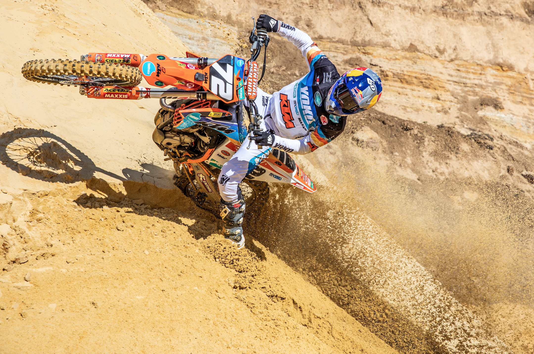 Everts is fourth in EMX250 points in 2021.