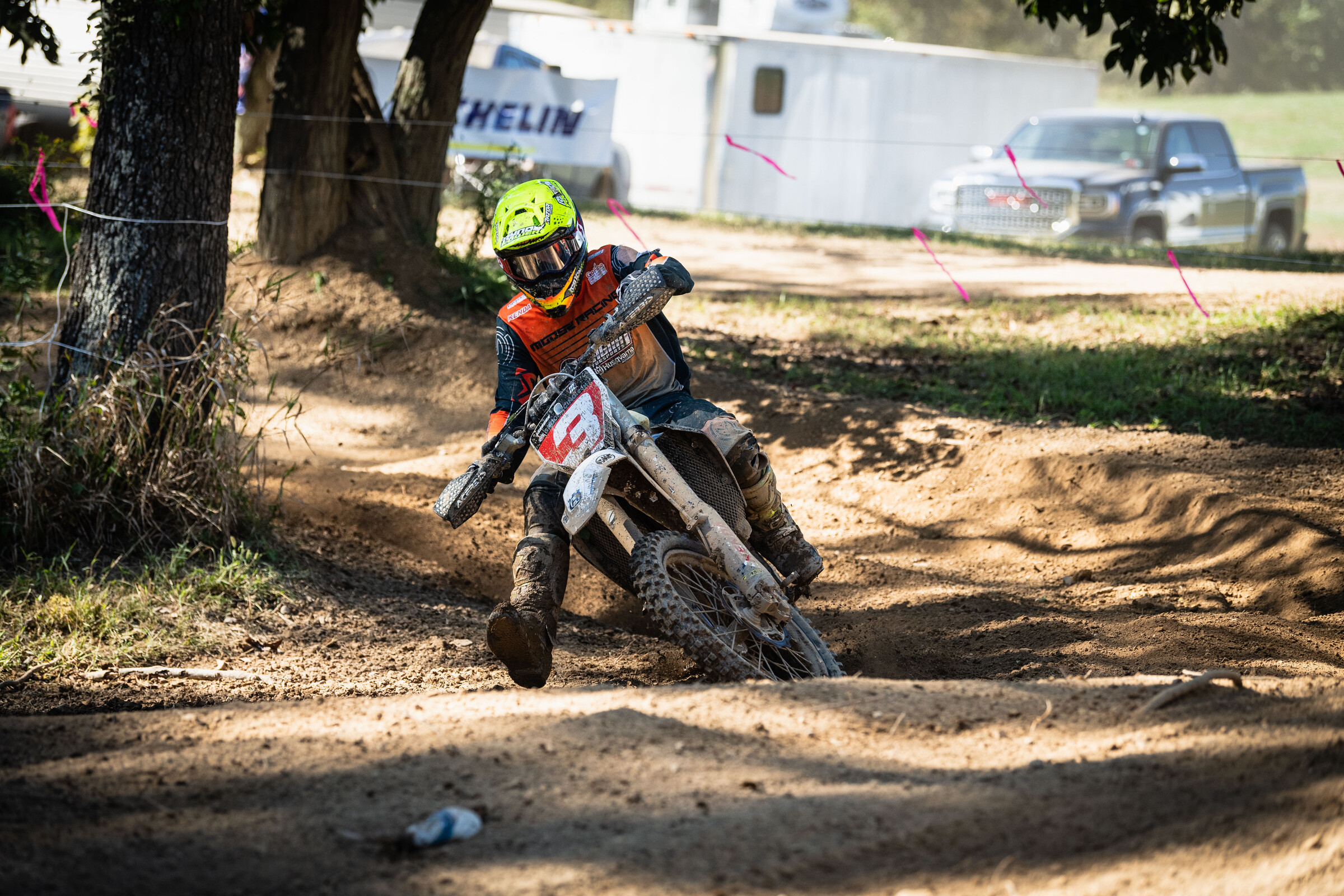 Jordan Ashburn battled throughout the day, earning third overall at the Burr Oak GNCC.