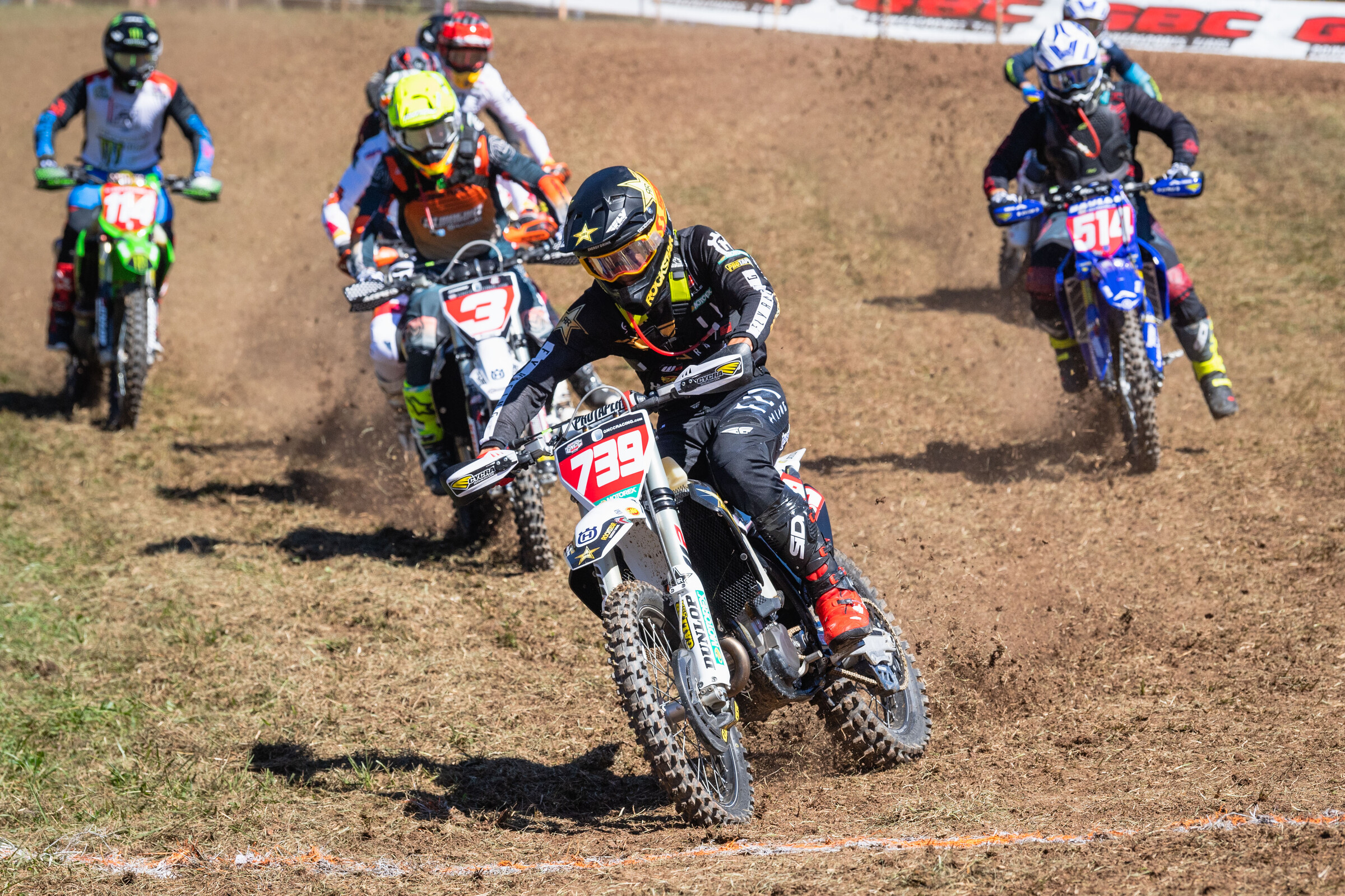 Trevor Bollinger grabbing the holeshot.