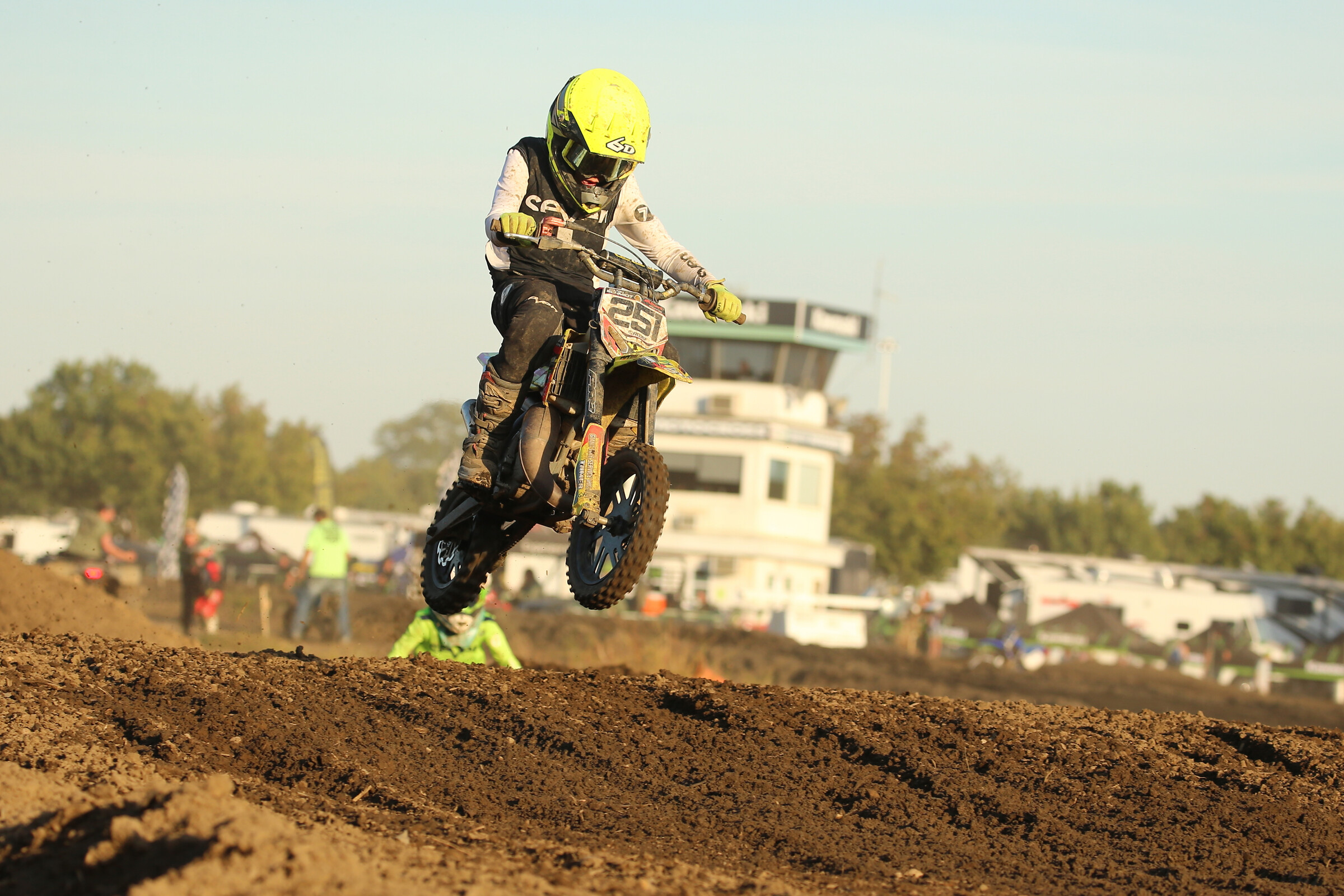 Colton Schmidt was the winner of the Fast Fifties intermission moto during Sunday’s racing action.