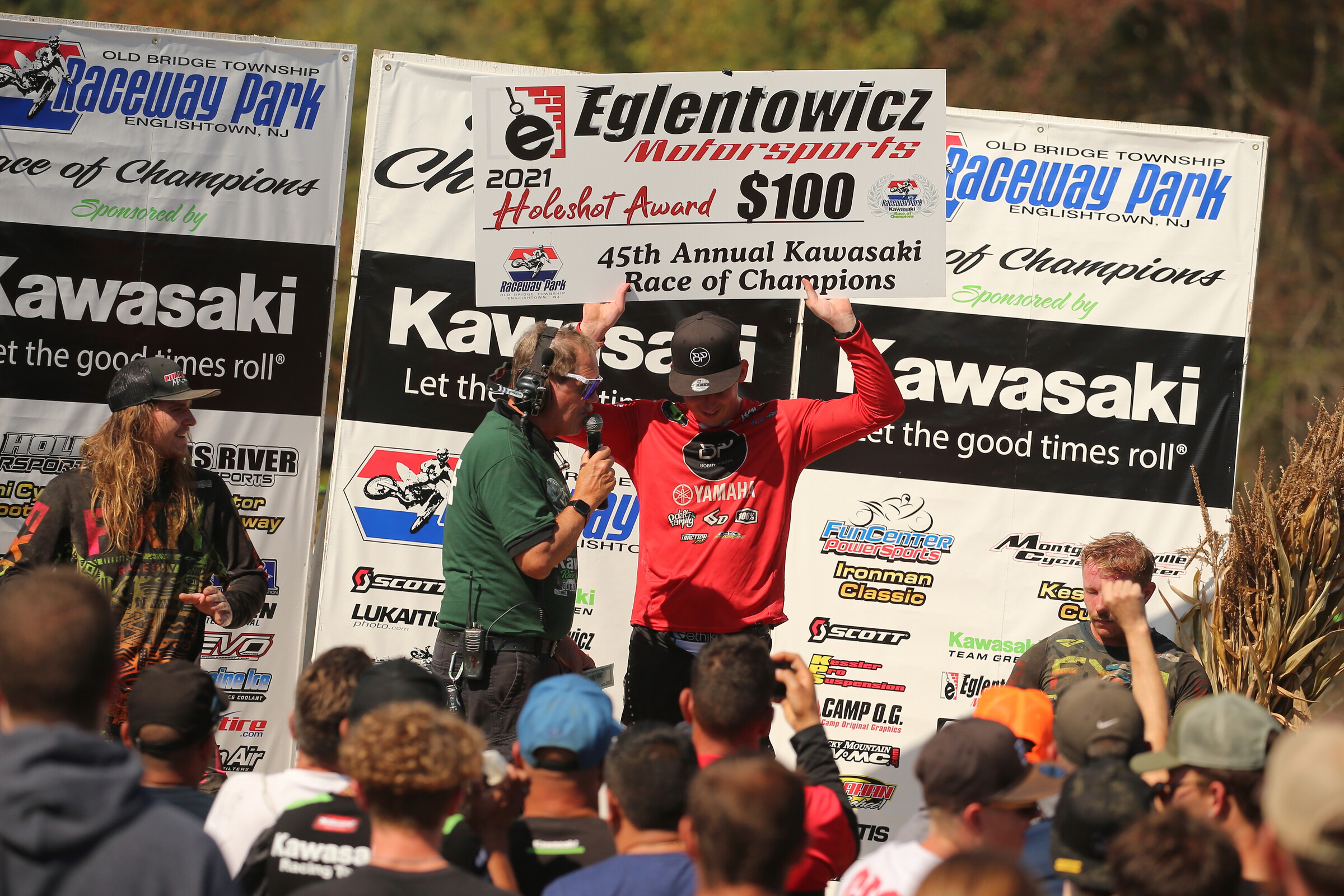 Local demolition company, Eglentowicz Demolition, also runs a race team for some local racers. They gave back to the event again in 2021 with Holeshot Awards for Sunday’s racing.