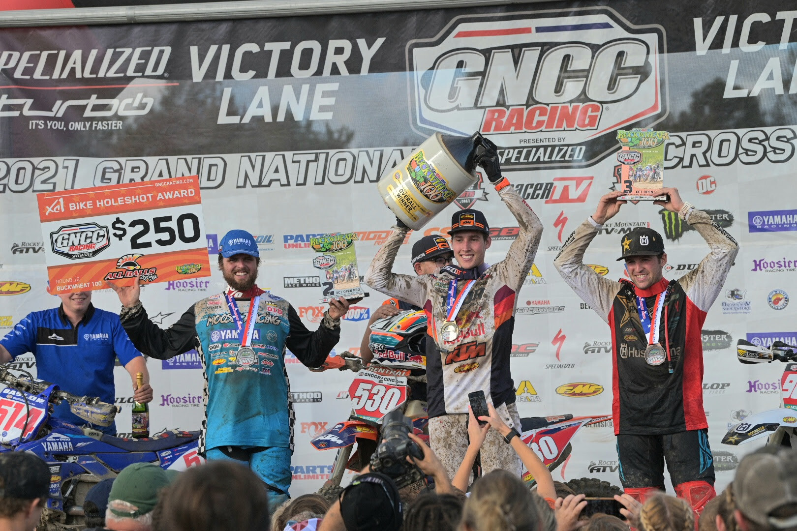 Ben Kelley (center), Steward Baylor (left), and Thad Duvall (right) rounded out the top three overall.