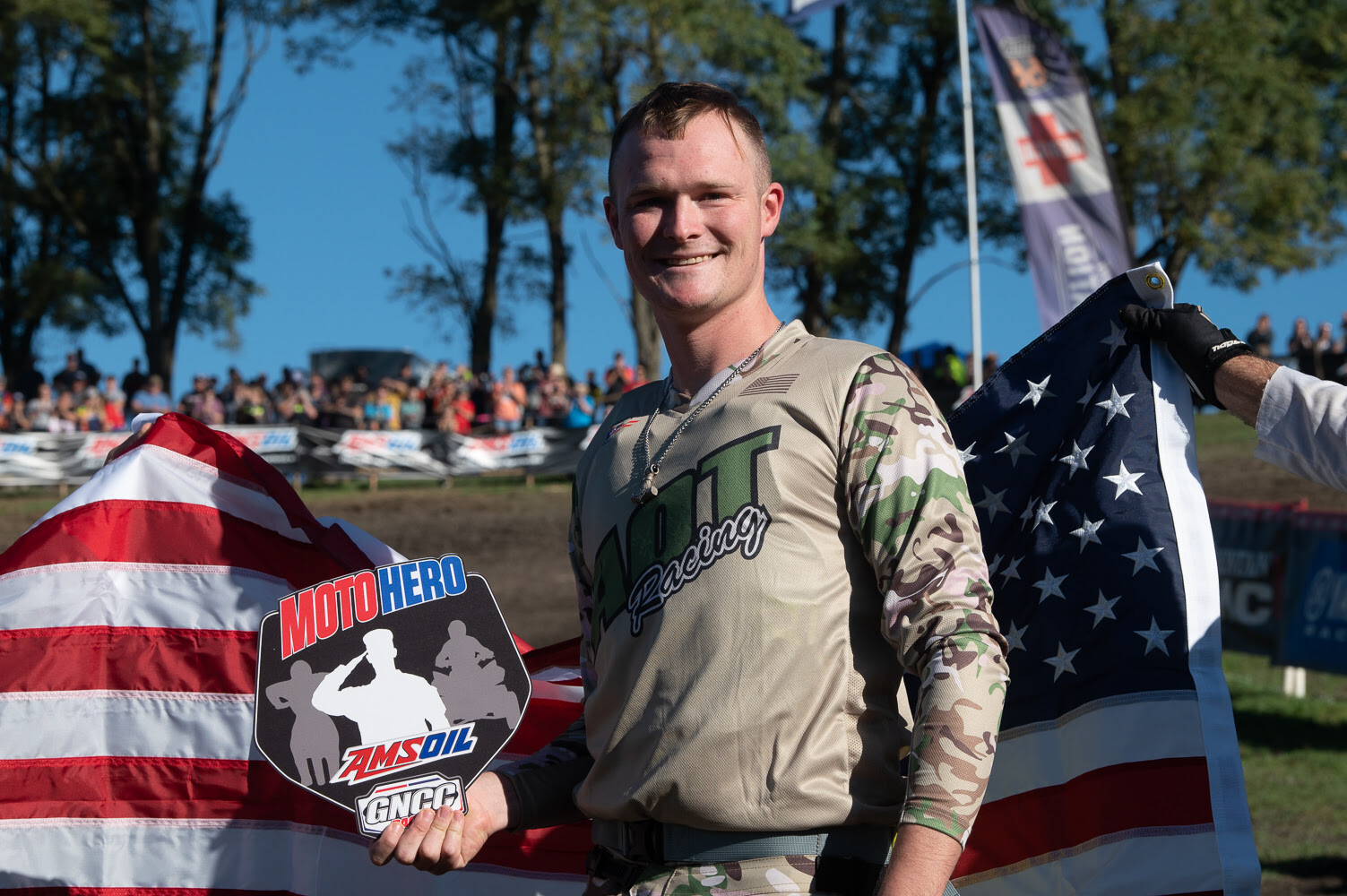 Sam Stamper received the AMSOIL Moto Hero honors at this weekend's GNCC event.