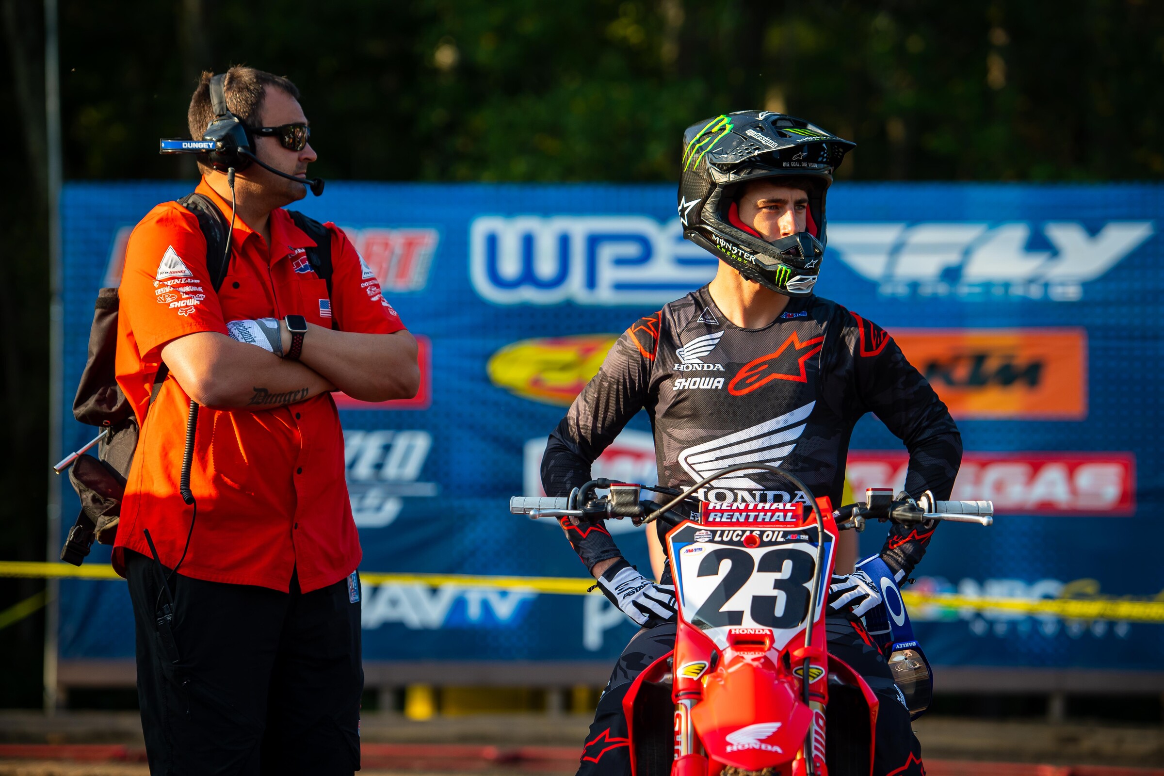 Jade Dungey and Chase Sexton at the 2021 Ironman National.