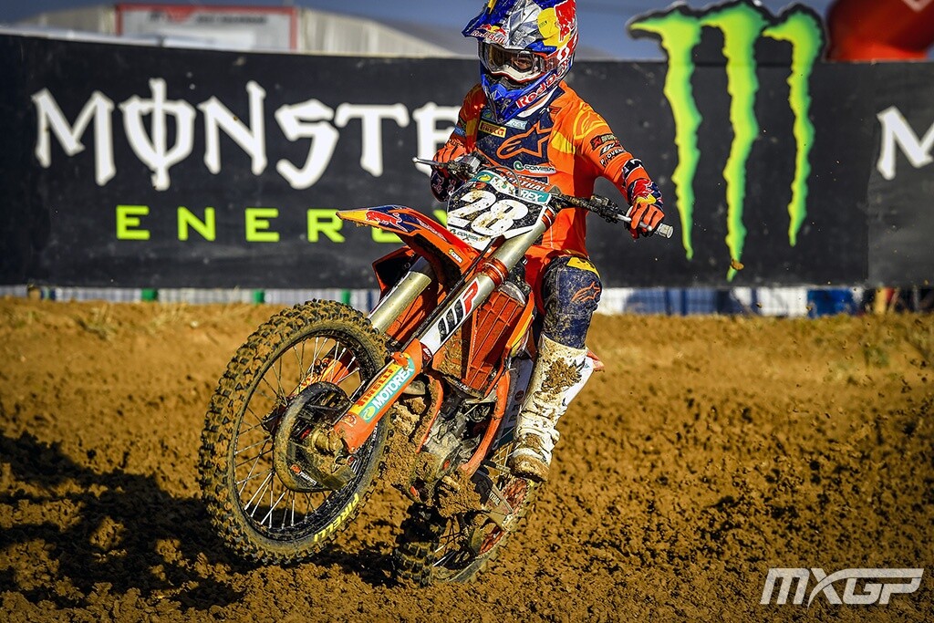 Vialle won the first moto but slid out while coming through the pack in moto two.