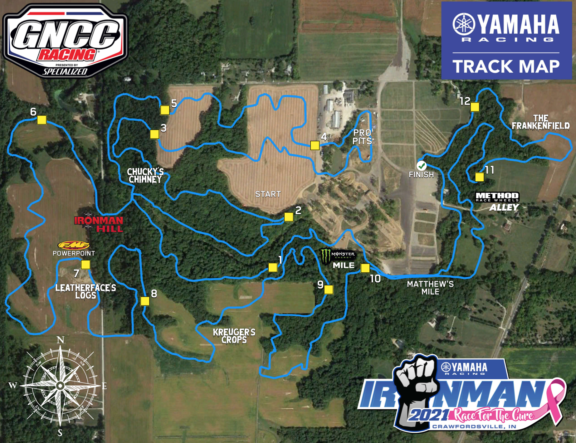 The 2021 Ironman GNCC layout.