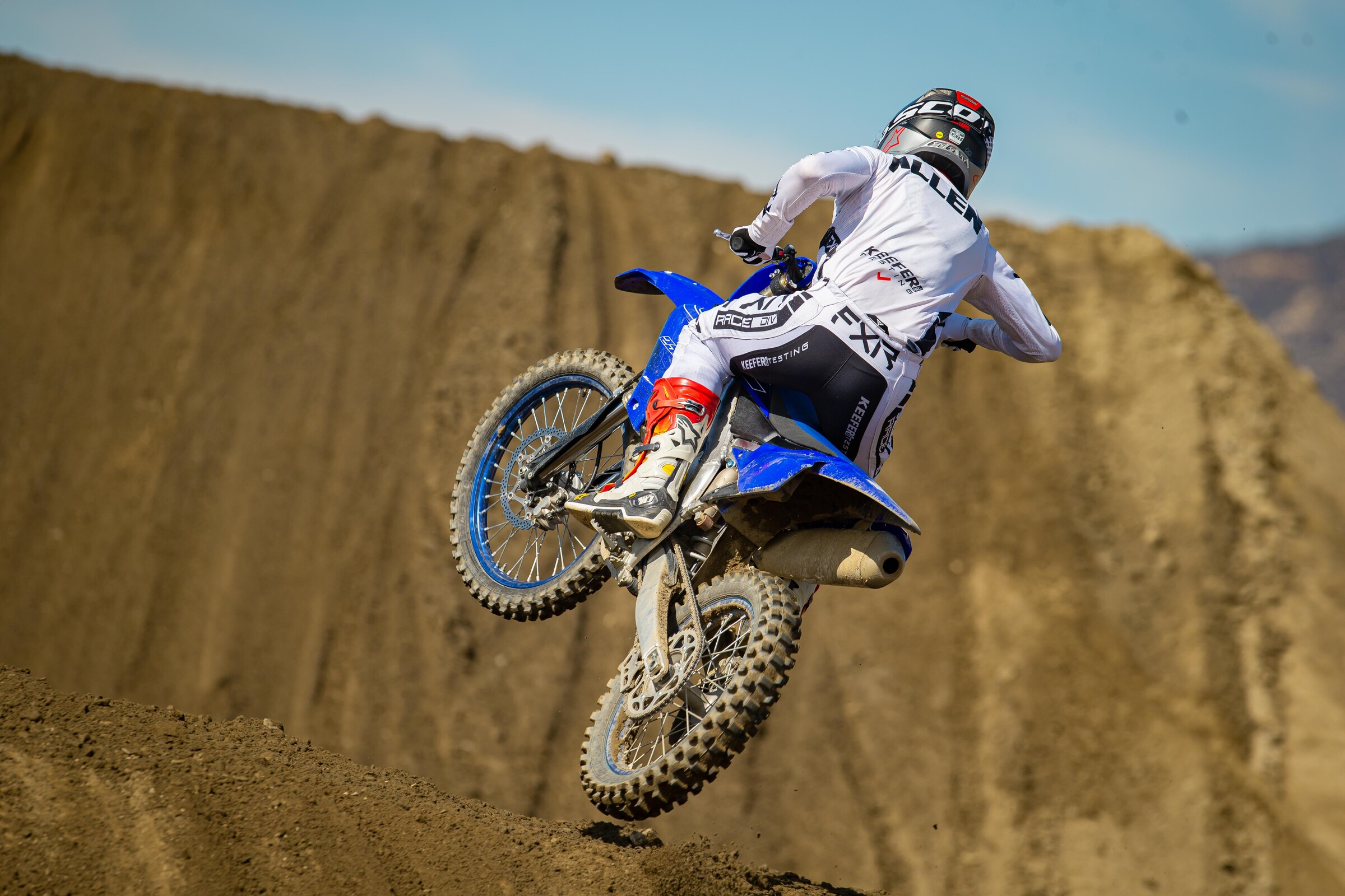 Michael Allen in action on the 2022 Yamaha YZ250F.