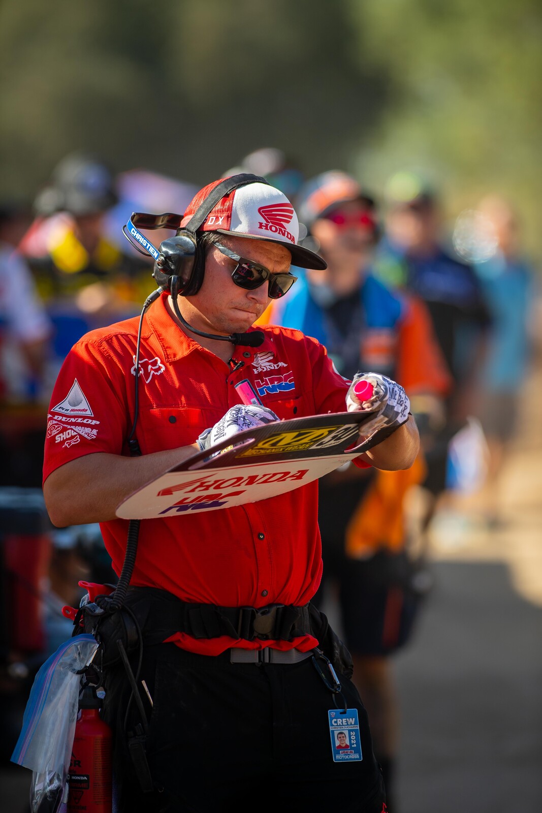 Christien Ducharme doing some bonus calculations for 2021.