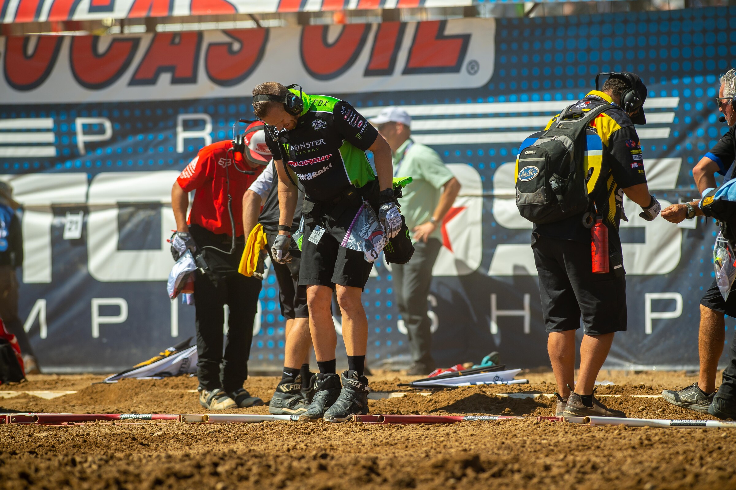 Olly Stone doing the Mexican hat dance on the gate.