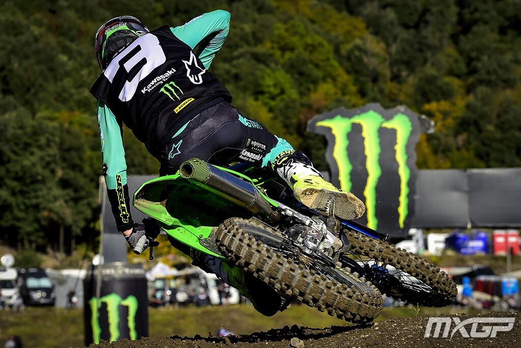 Febvre briefly led the points after moto one. Herlings edged back ahead in moto two.