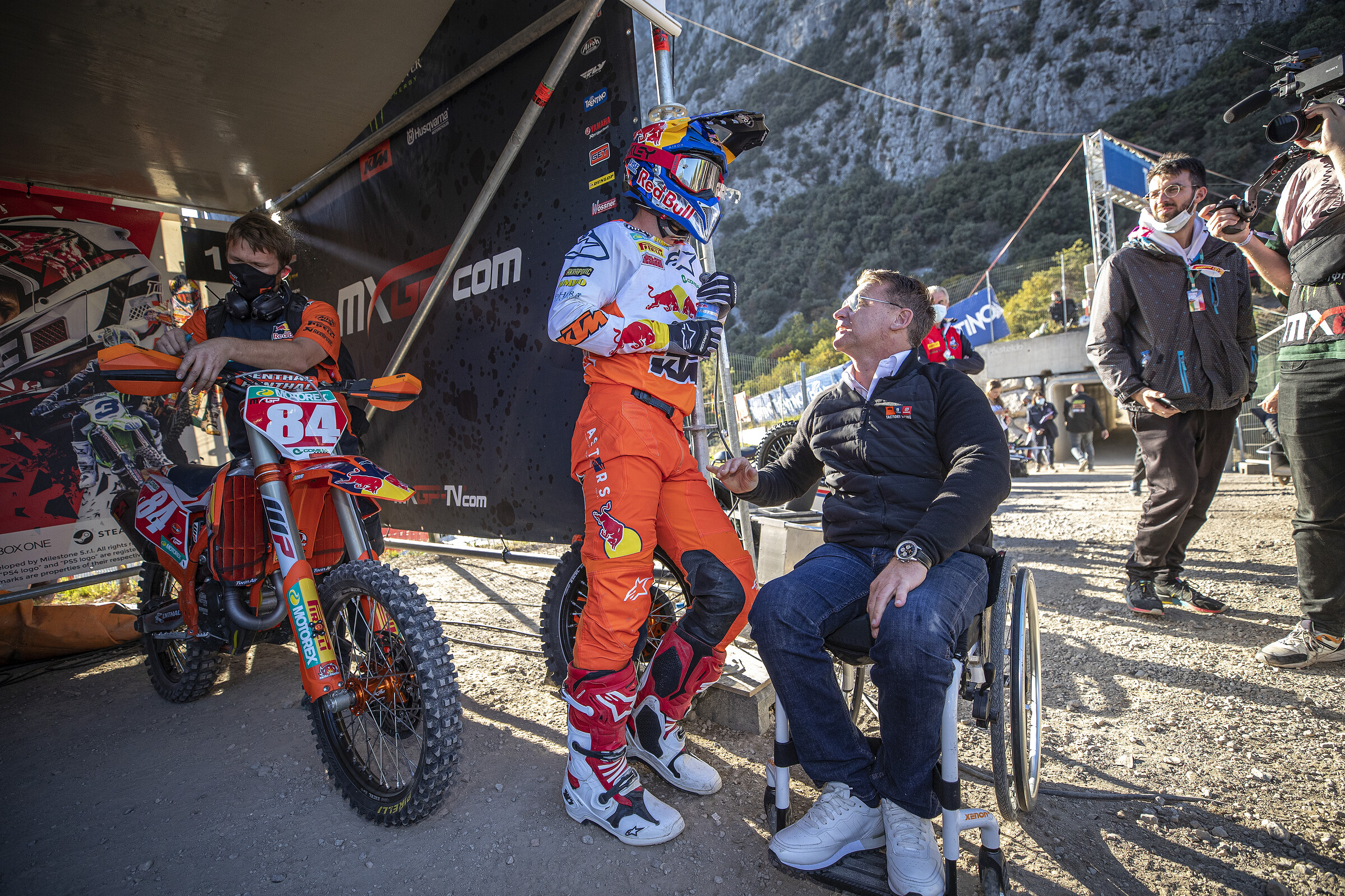 Jeffrey Herlings with KTM racing boss Pit Beirer.