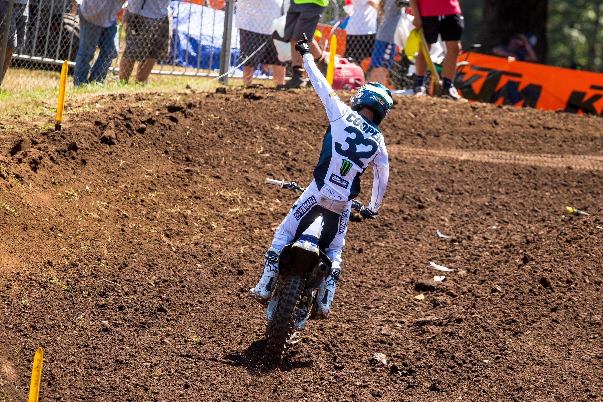 Cooper after winning the first moto.