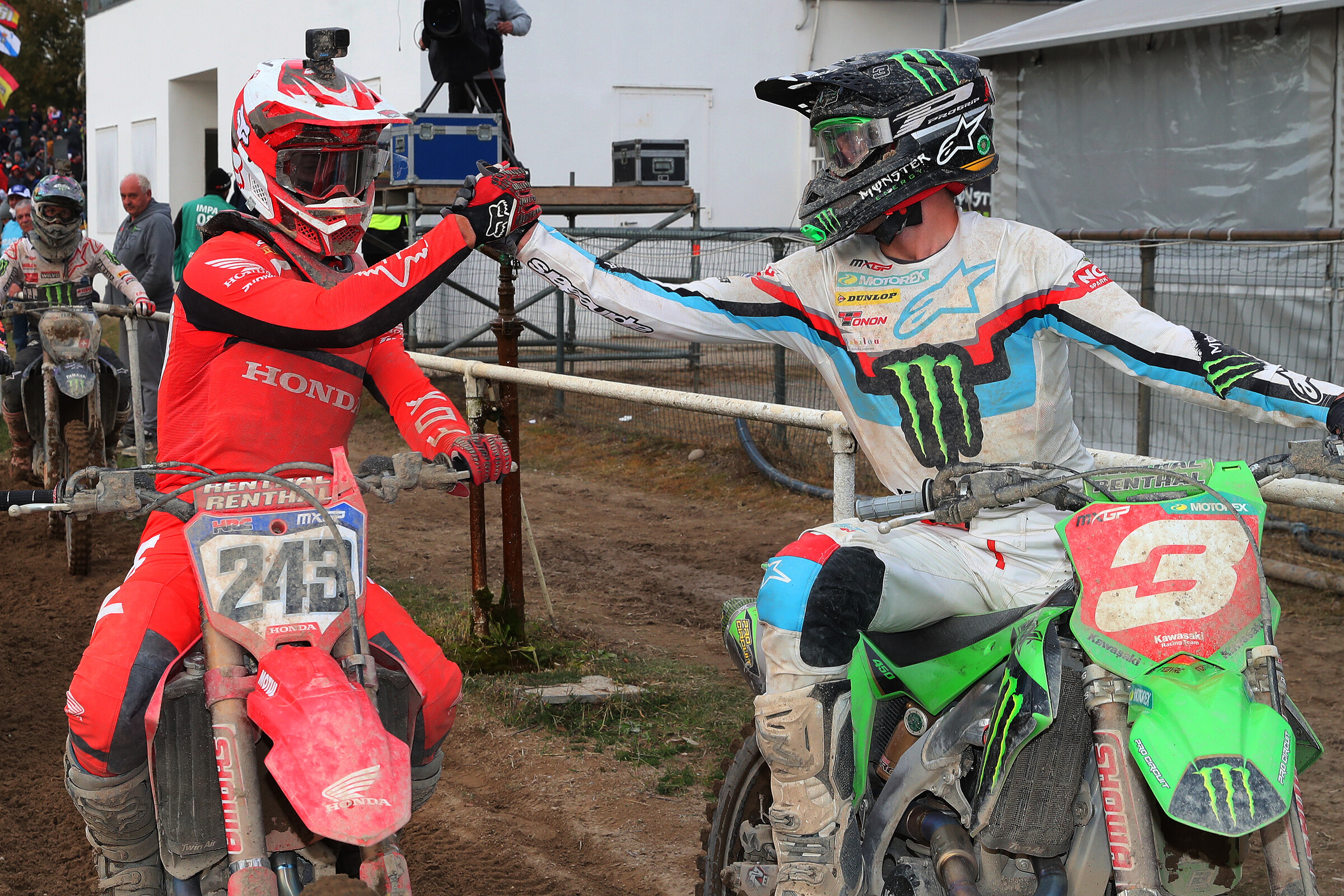 Honda HRC's Tim Gajser and Monster Energy Kawasaki's Romain Febvre