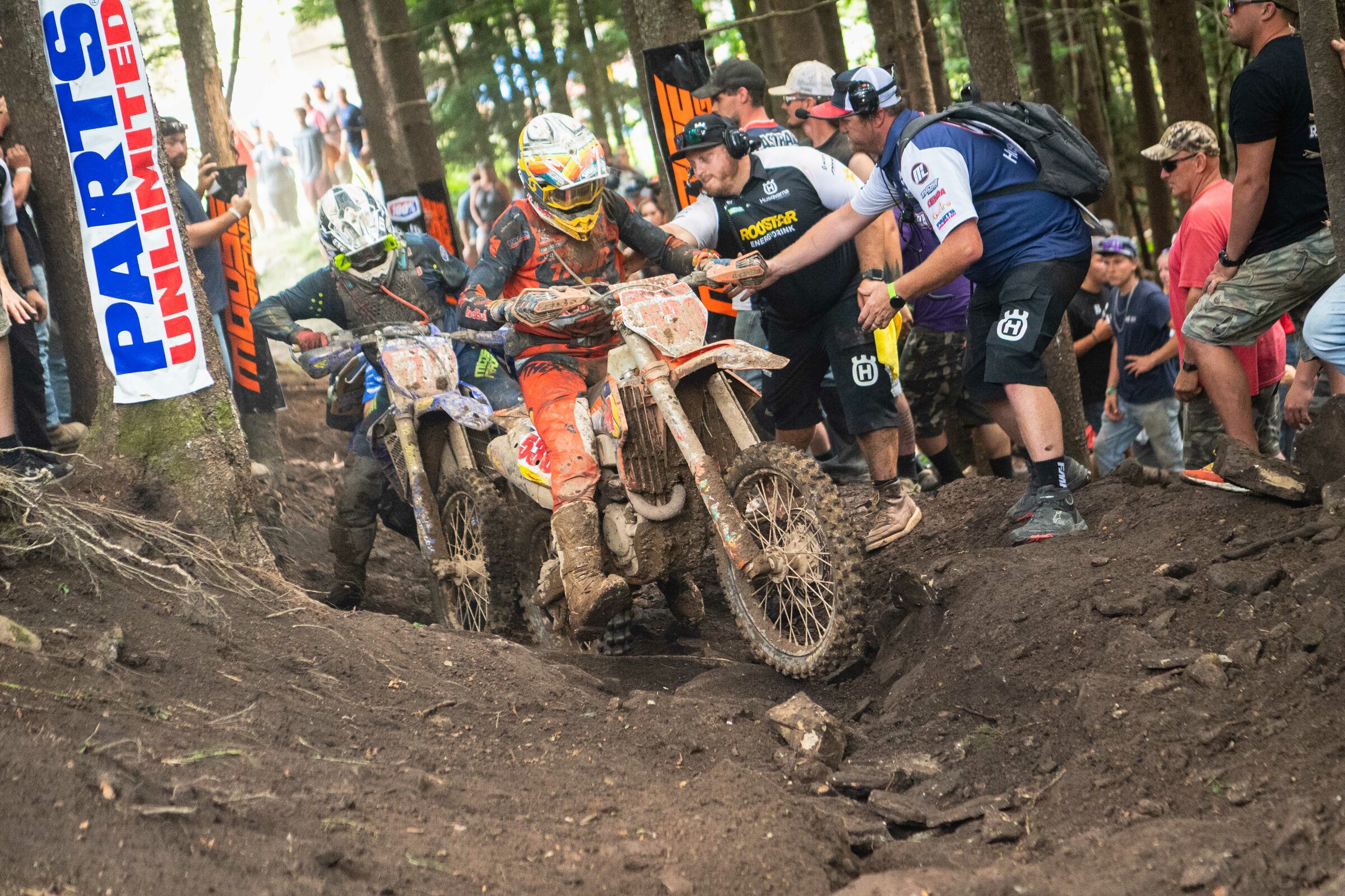 Kelley and Stu Baylor deep in the rocky hills of Snowshoe, West Virginia.