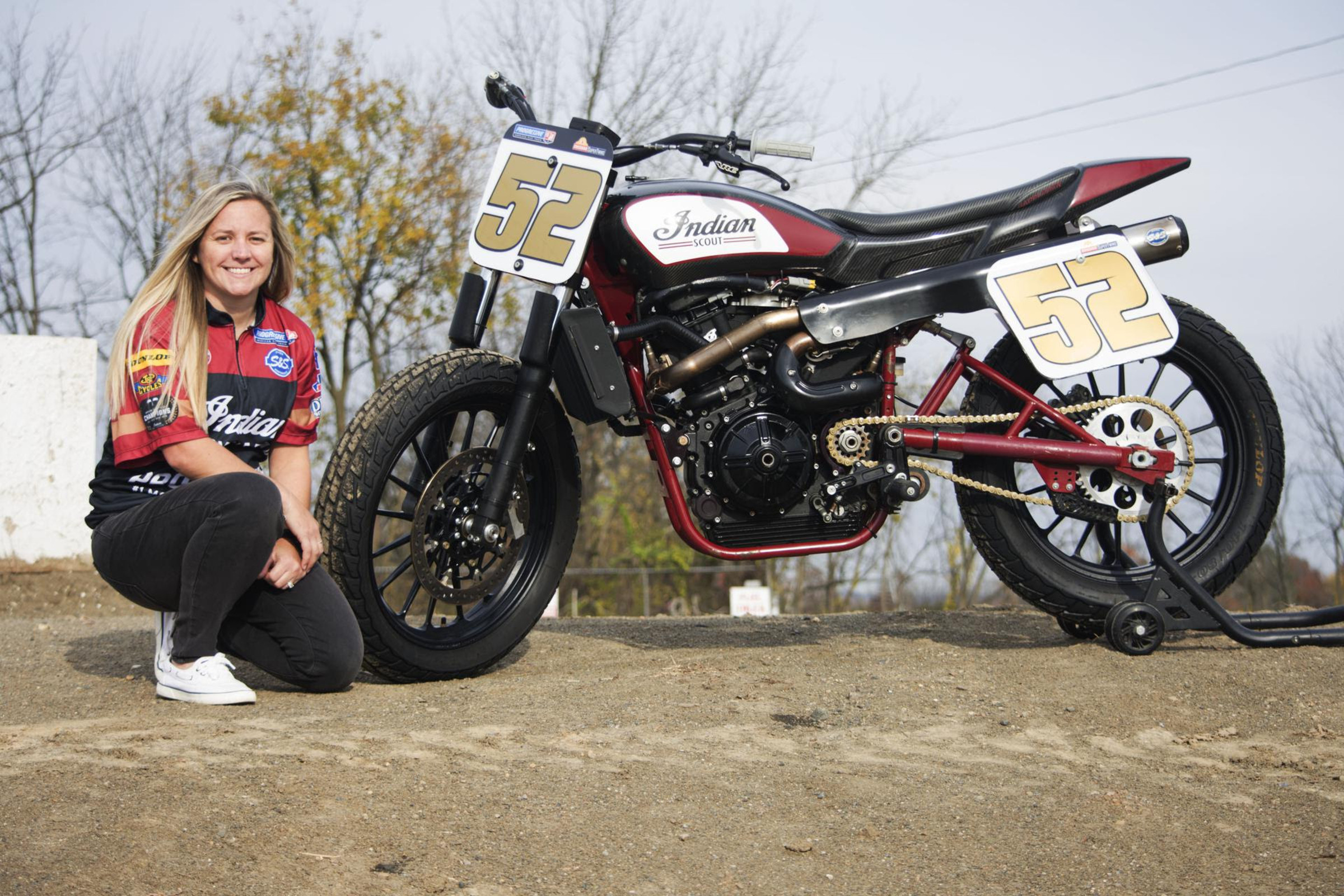female flat track racer