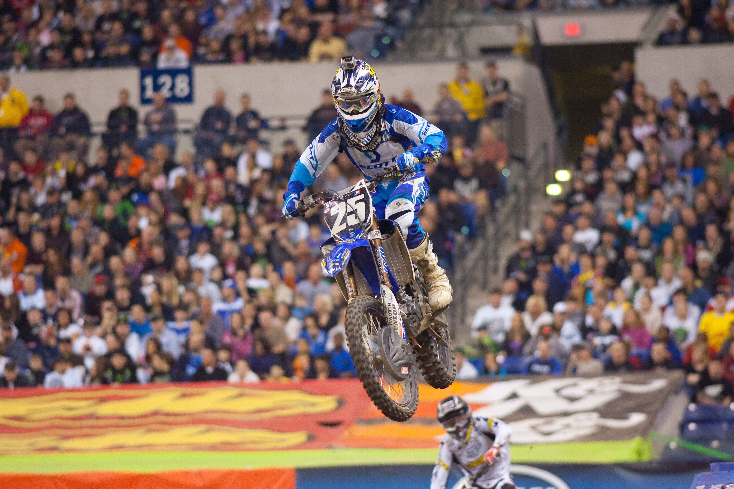 Ryan Sipes at the 2011 Indianapolis Supercross, Adkins' first win as a professional mechanic in AMA Supercross and Motocross.