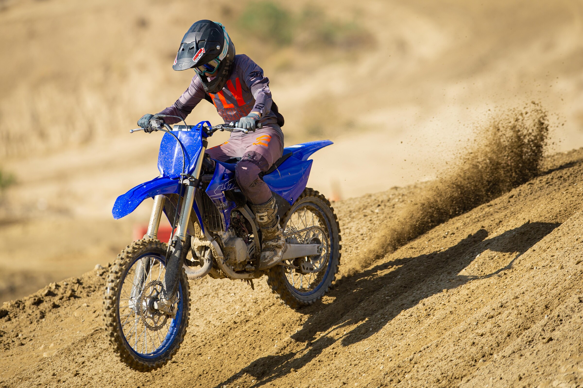 Leum Oehlhof in action on the 2022 Yamaha YZ125.