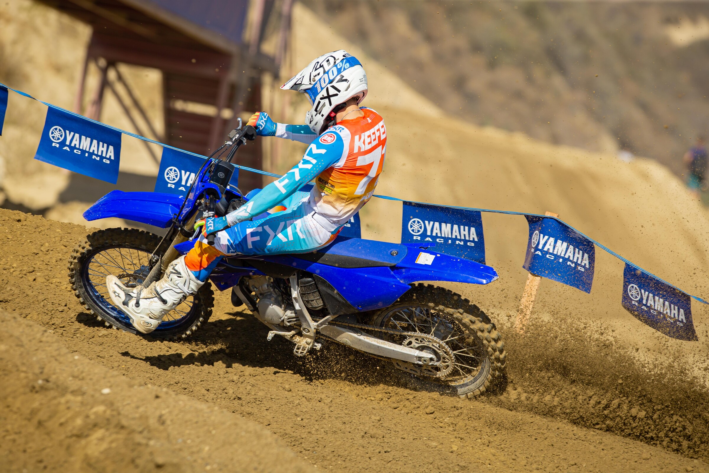 Aden Keefer in action on the 2022 Yamaha YZ125.