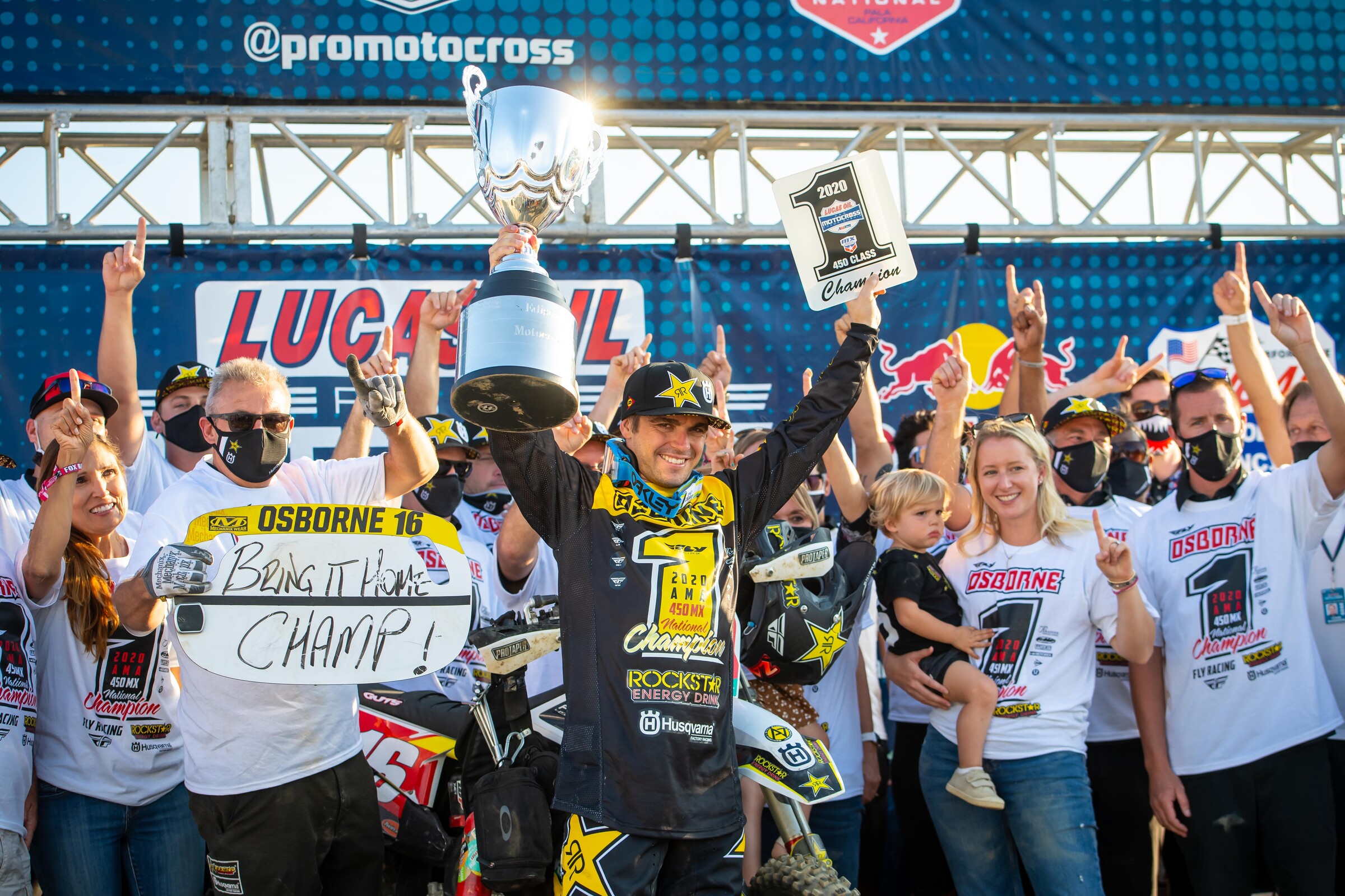 Osborne claiming the 2020 Lucas Oil 450 Class Pro Motocross Championship.