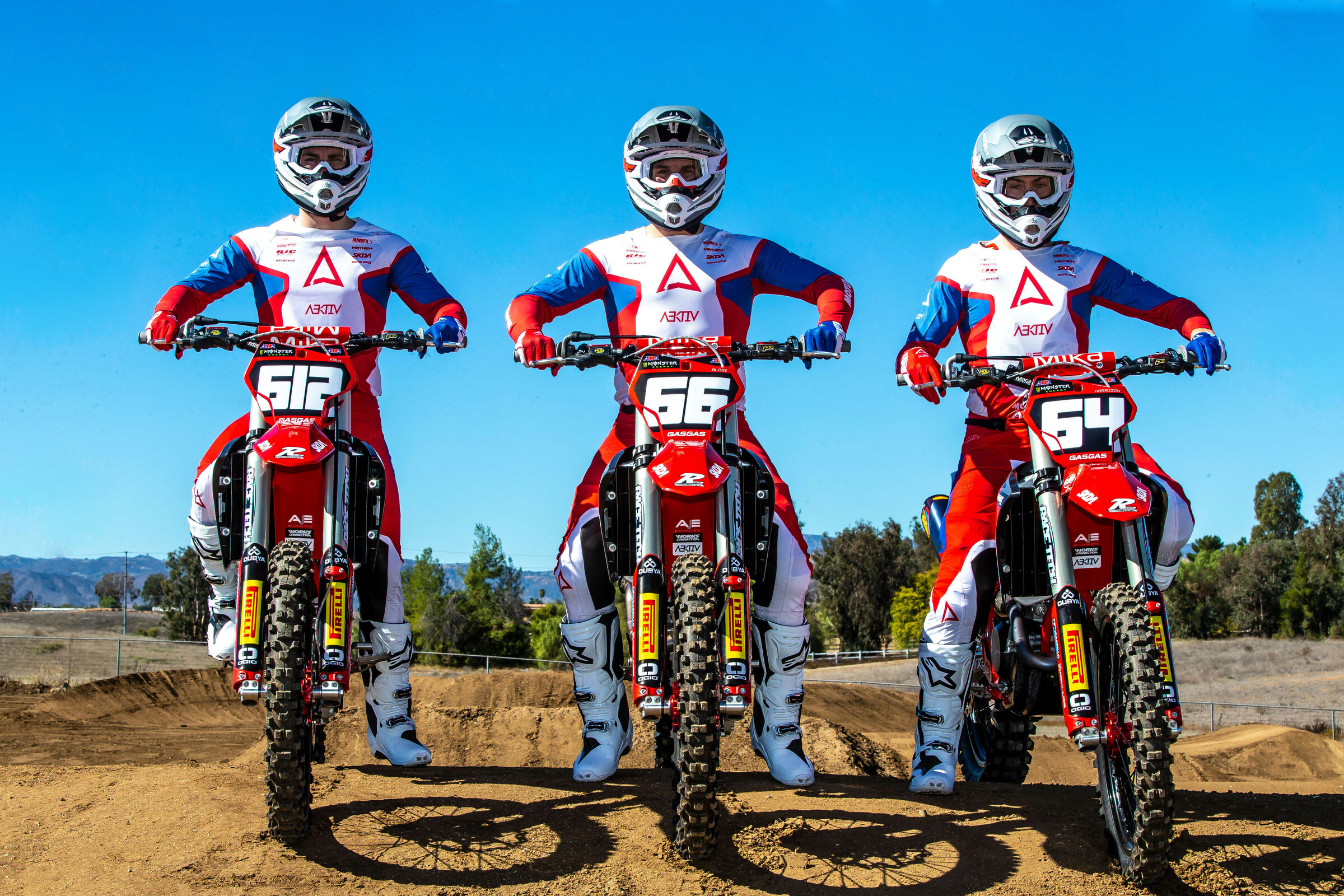 #612 Mitchell Falk, #66 Chris Blose, and #64 Mitchell Harrison