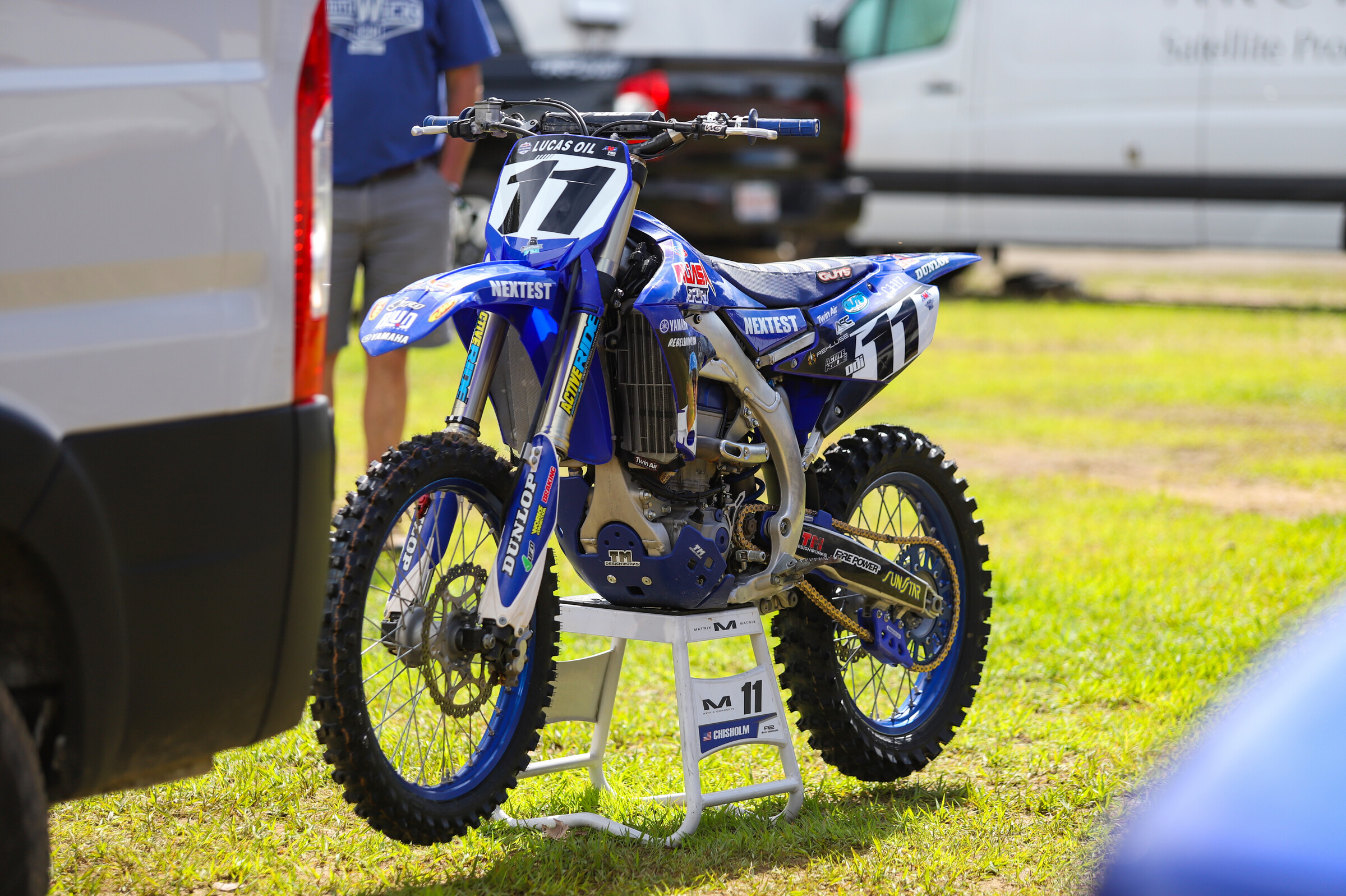 The race machine of choice for Kyle Chisholm: a Yamaha YZ450F (here at the 2021 Southwick National).